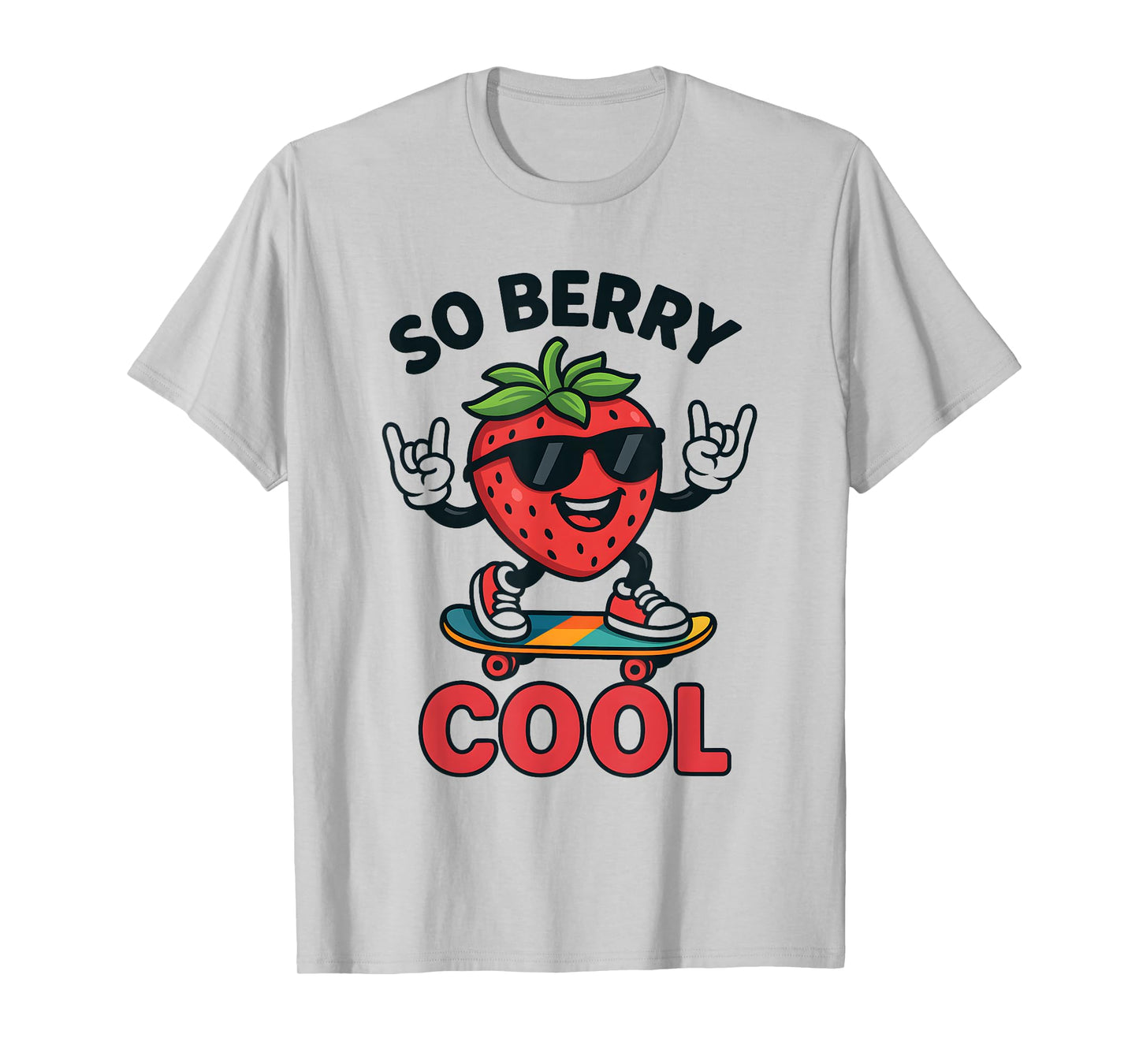 So Berry Cool Boys Strawberry Season Fruit Lover Groovy T-Shirt
