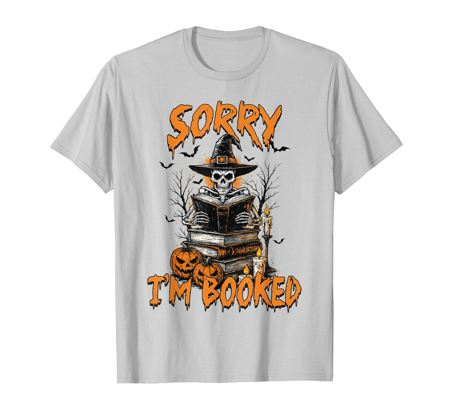 Halloween Vibes Reading Book Lover Bookish Sorry I'm Booked T-Shirt