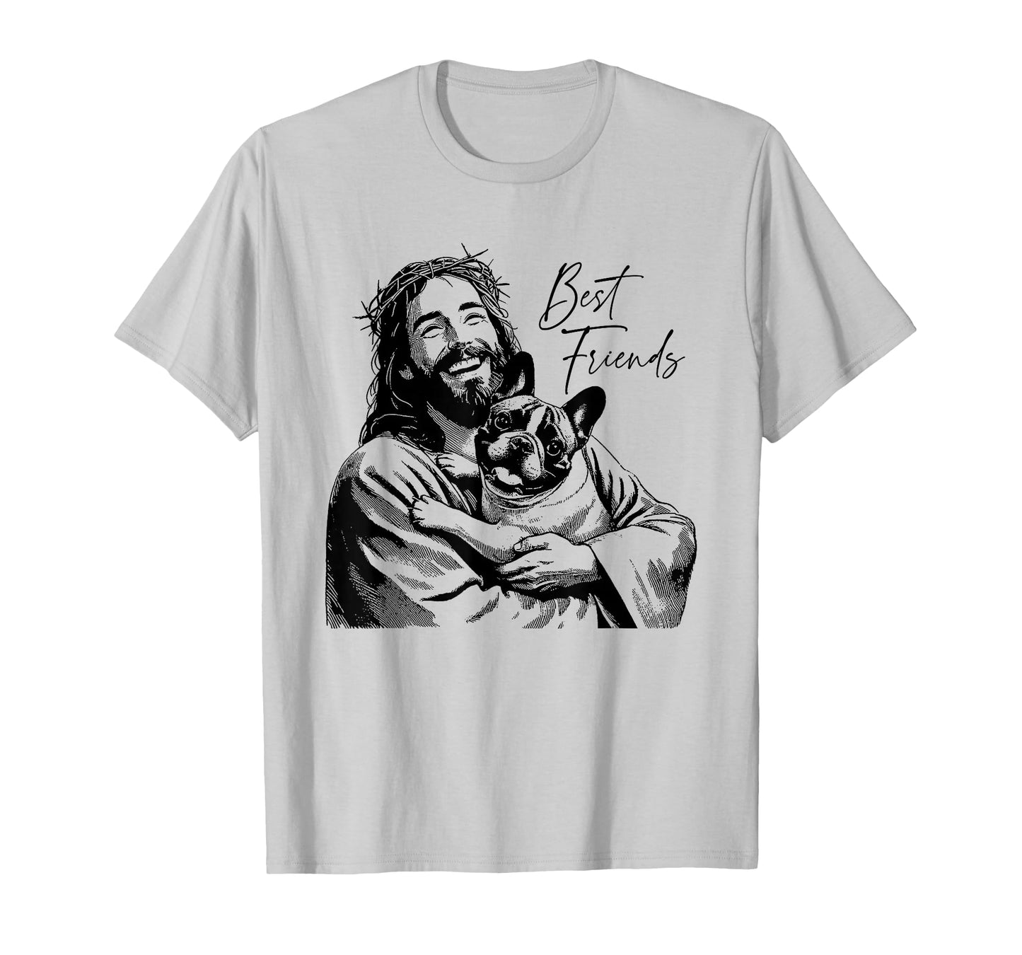 Jesus French Bulldog - Funny Christian Religious Dog Lover T-Shirt