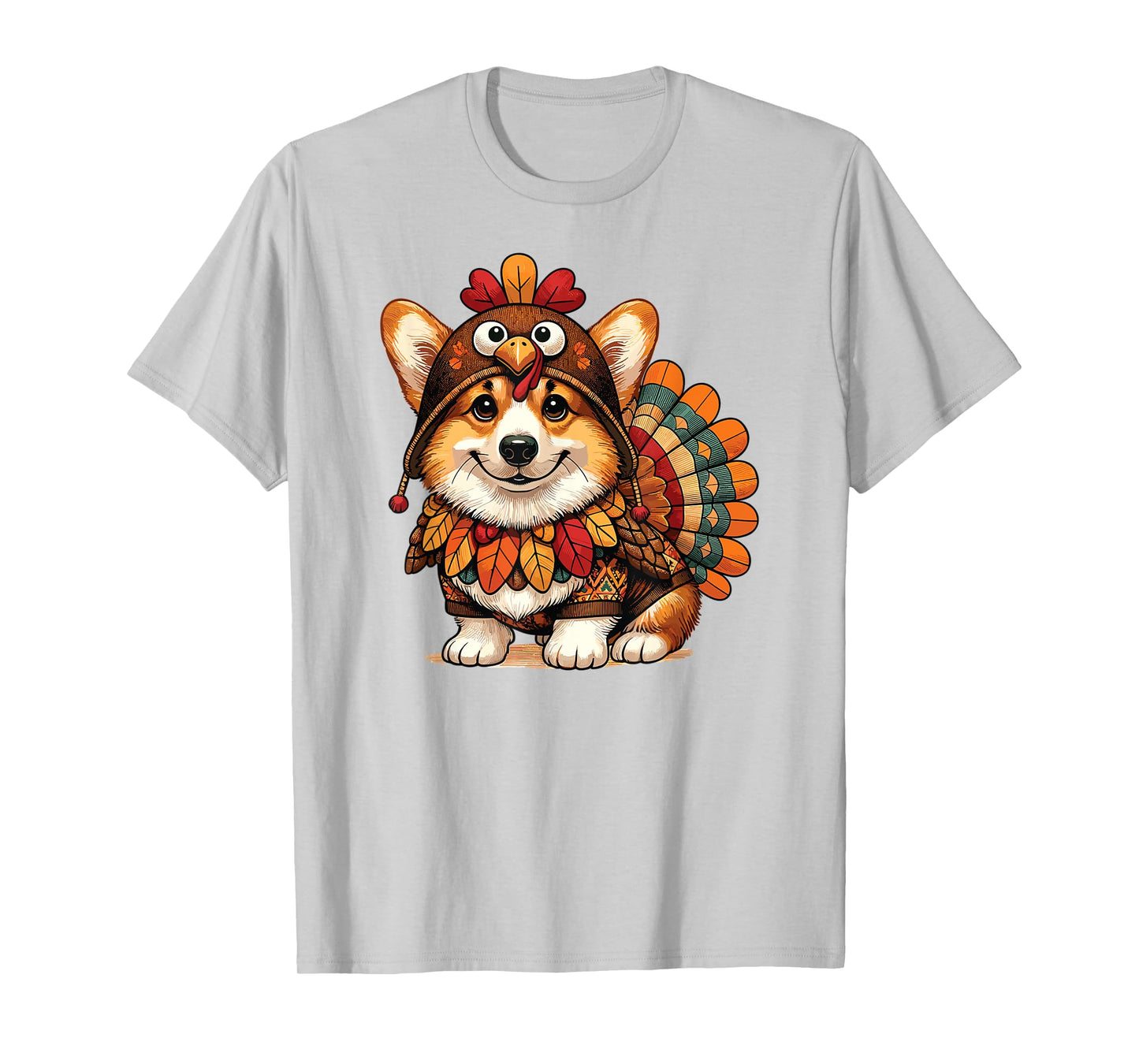 Corgi Dog Turkey Thanksgiving Costume Women Men Kids Toddler T-Shirt