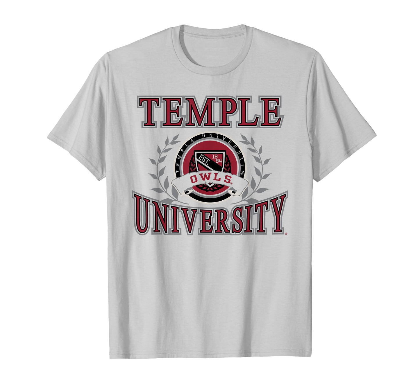 Temple Owls Laurels White Officially Licensed T-Shirt