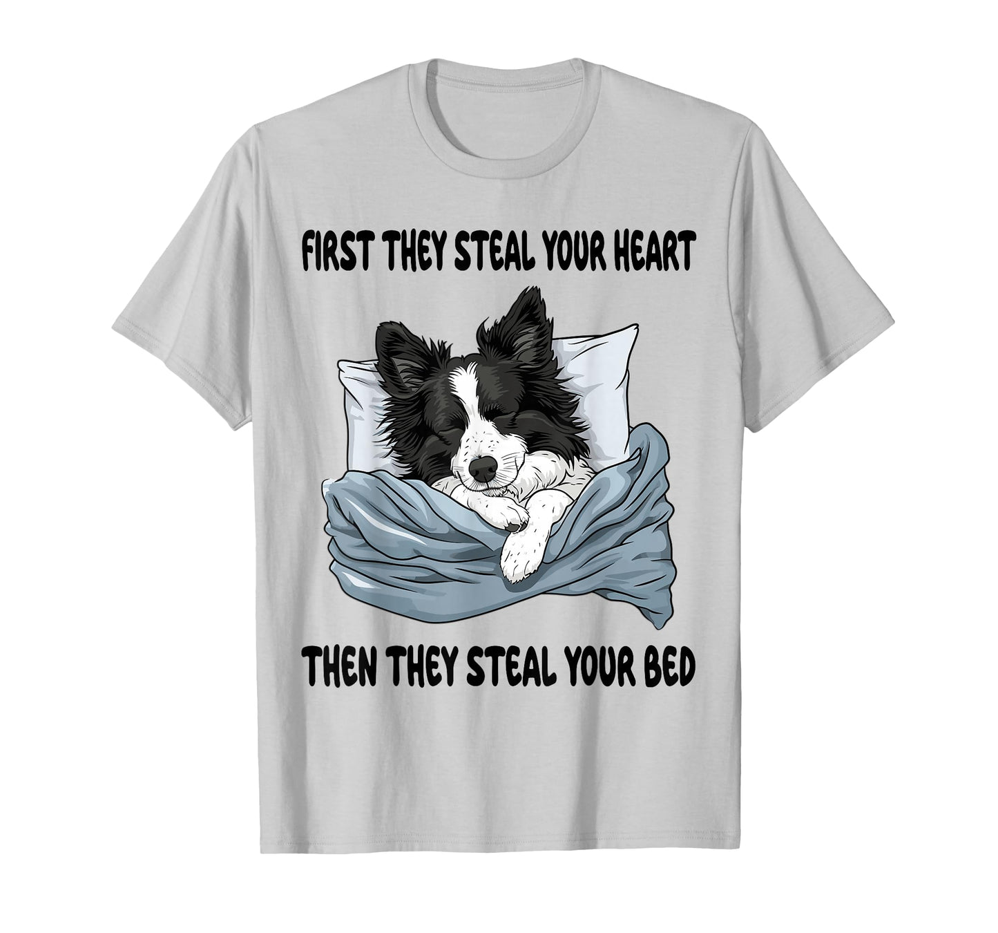 Border Collie Sleeping Pajamas Nightgown T-Shirt