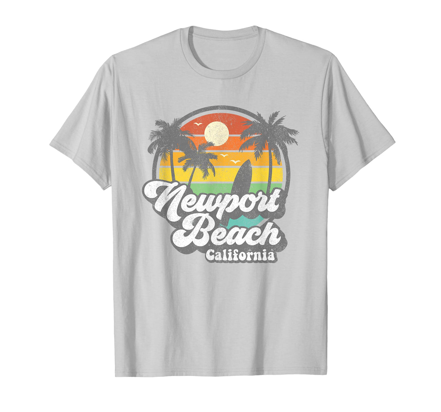 Vintage Newport Beach California CA Surfing Retro Surf Gift T-Shirt