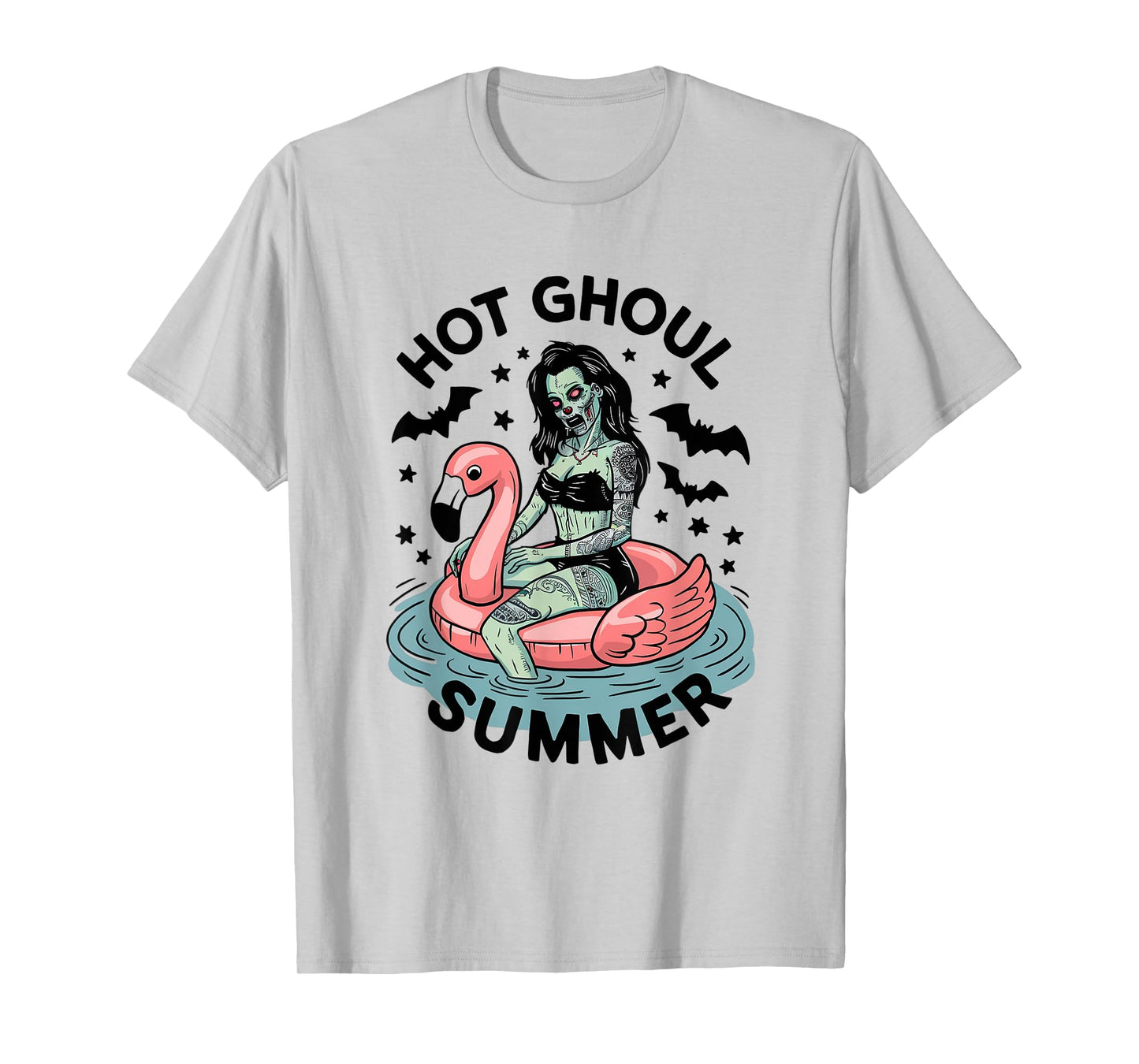 Hot Ghoul Summer Funny Zombie Gothic Spooky Retro Halloween T-Shirt
