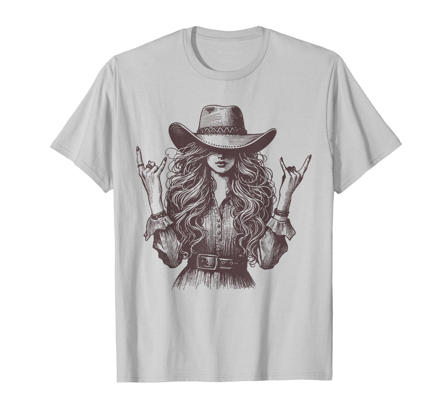 Rock And Roll Cowgirl Shirt Western Rodeo Girl Graphic Women T-Shirt