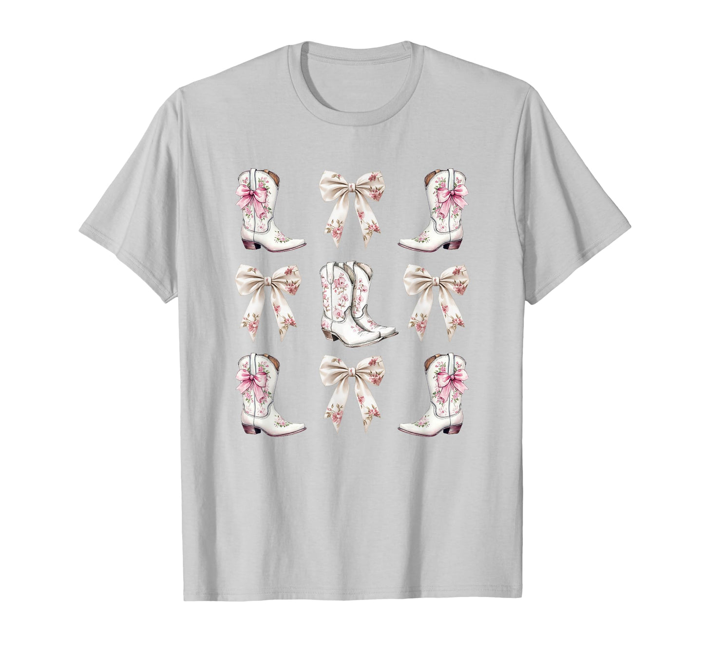 Cowgirl Pink toile coquette bows T-Shirt