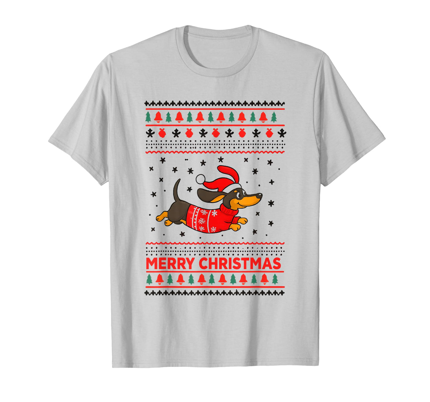 Merry Christmas Wiener Dog, Dachshund Christmas Xmas T-Shirt