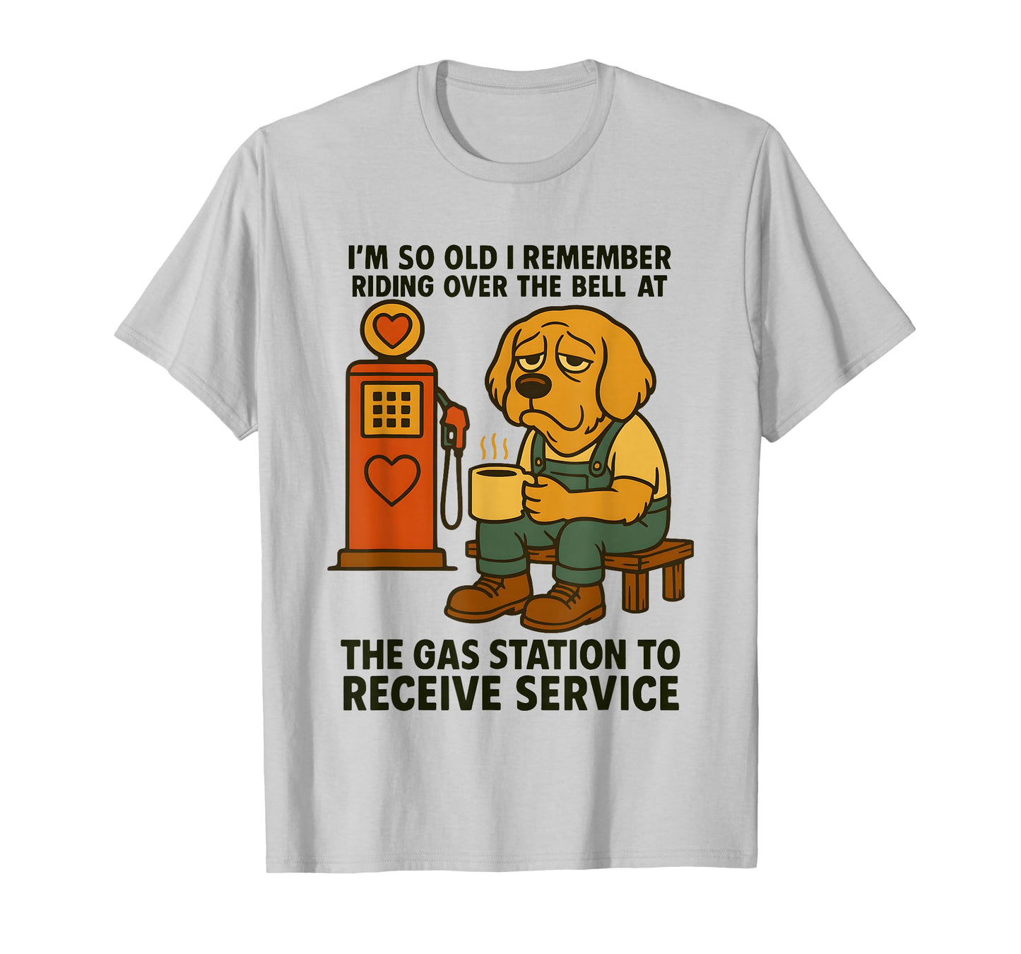 Golden Retriever I'm So Old I Remember Riding Over The Bell T-Shirt