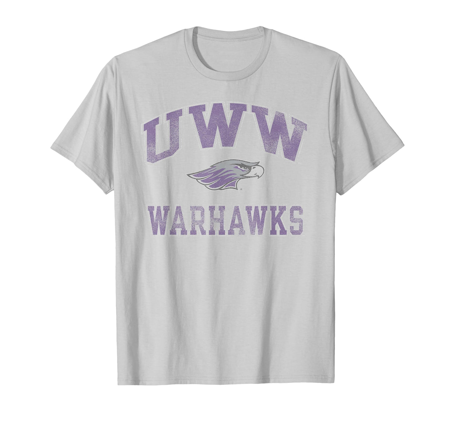 Wisconsin Whitewater Warhawks Vintage Worn Gray T-Shirt