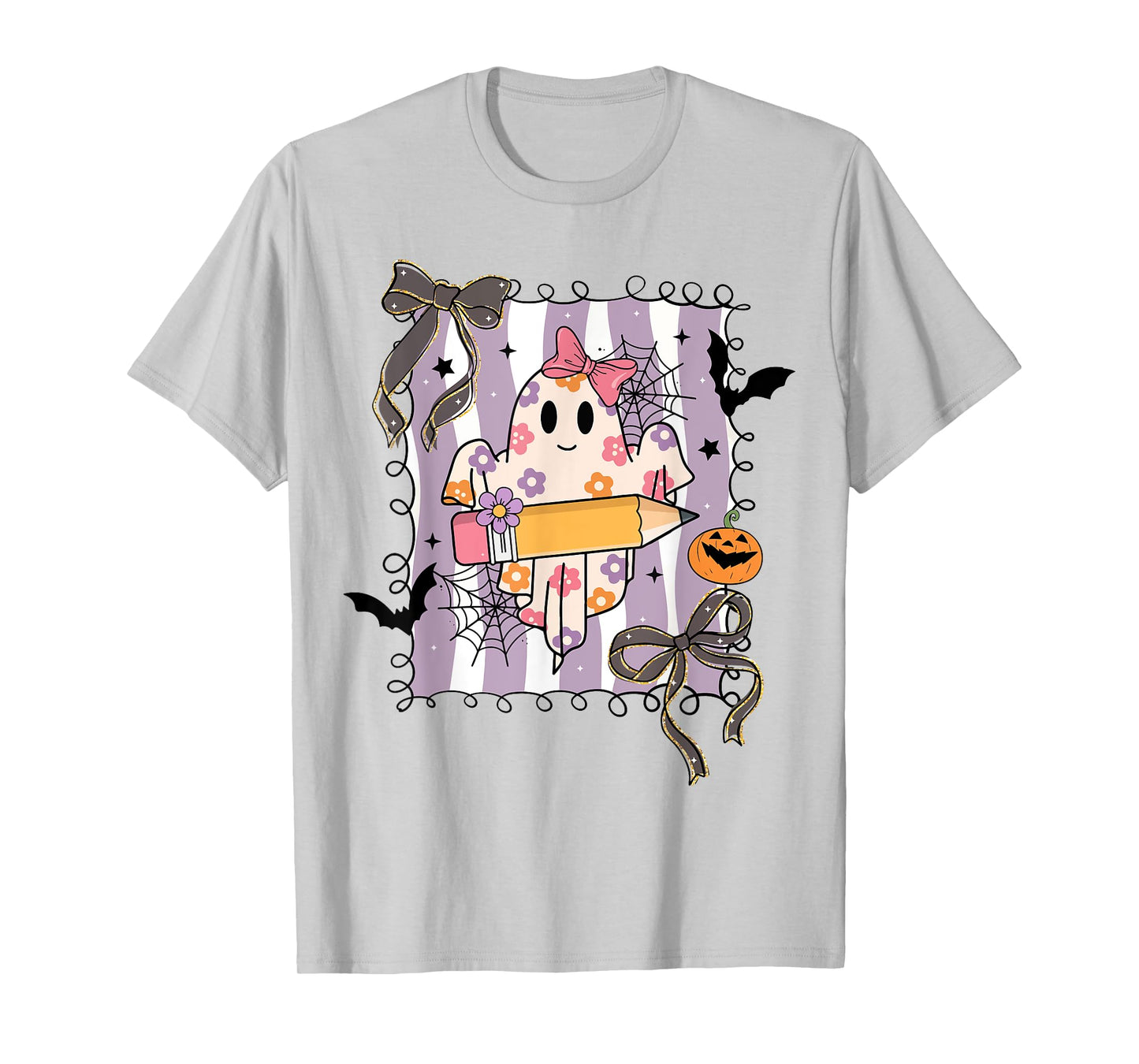Trick Or Teach Ghost Teacher Spooky Season Happy Halloween T-Shirt
