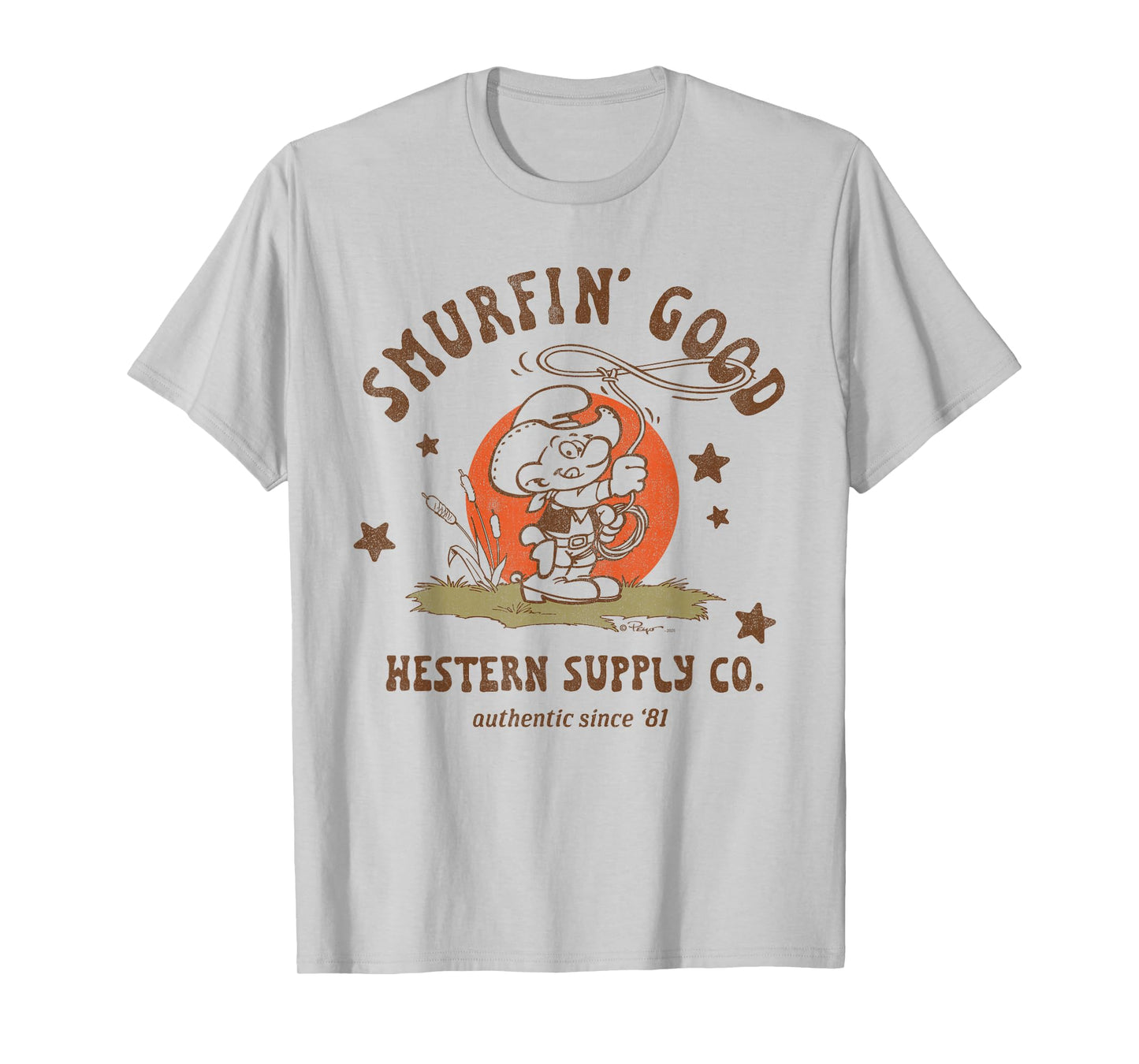The Smurfs Smurfin' Good Western Supply Co Cartoon T-Shirt
