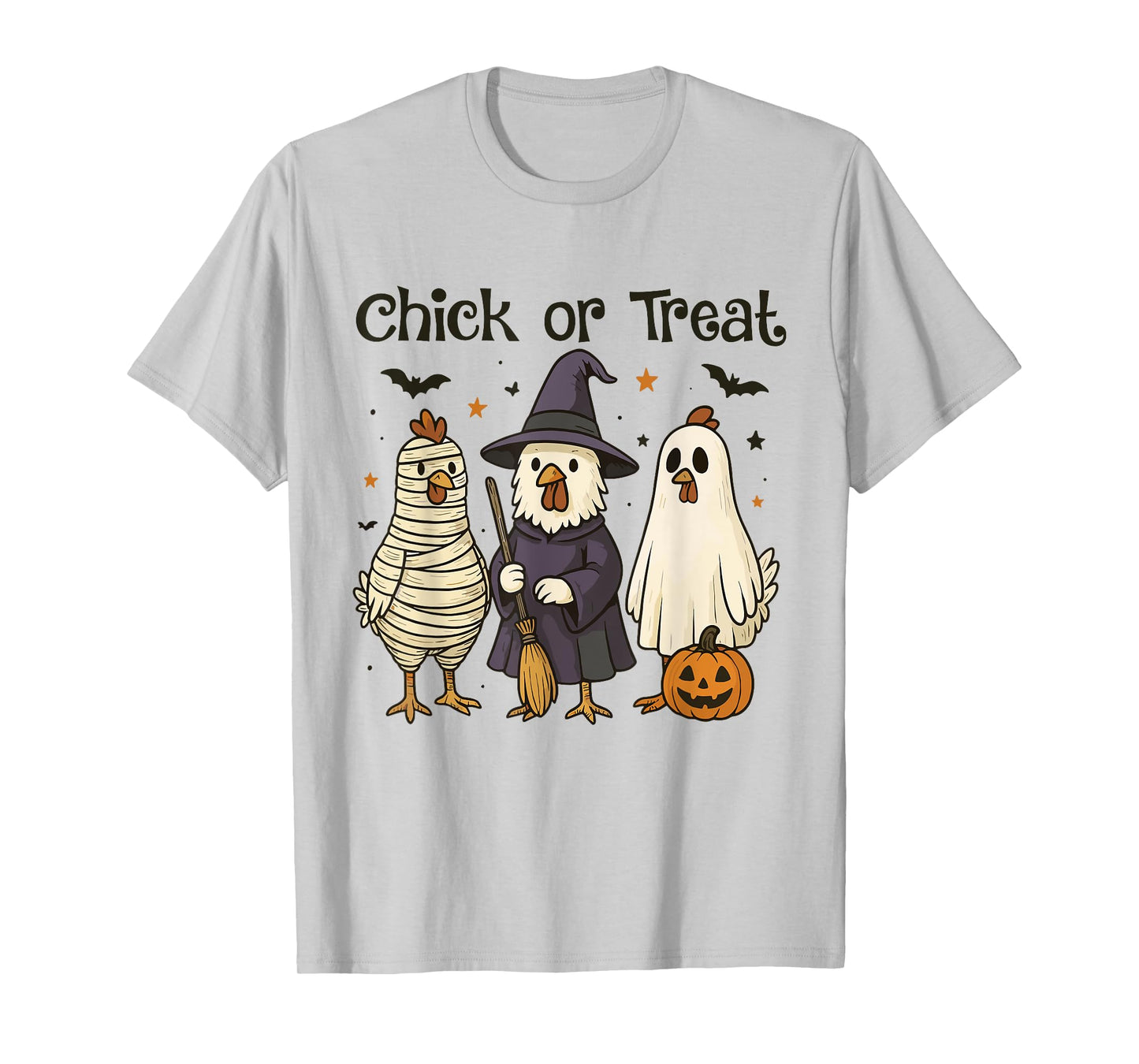 Chick Or Treat Halloween Chicken Ghost Fall Farm Chicken T-Shirt