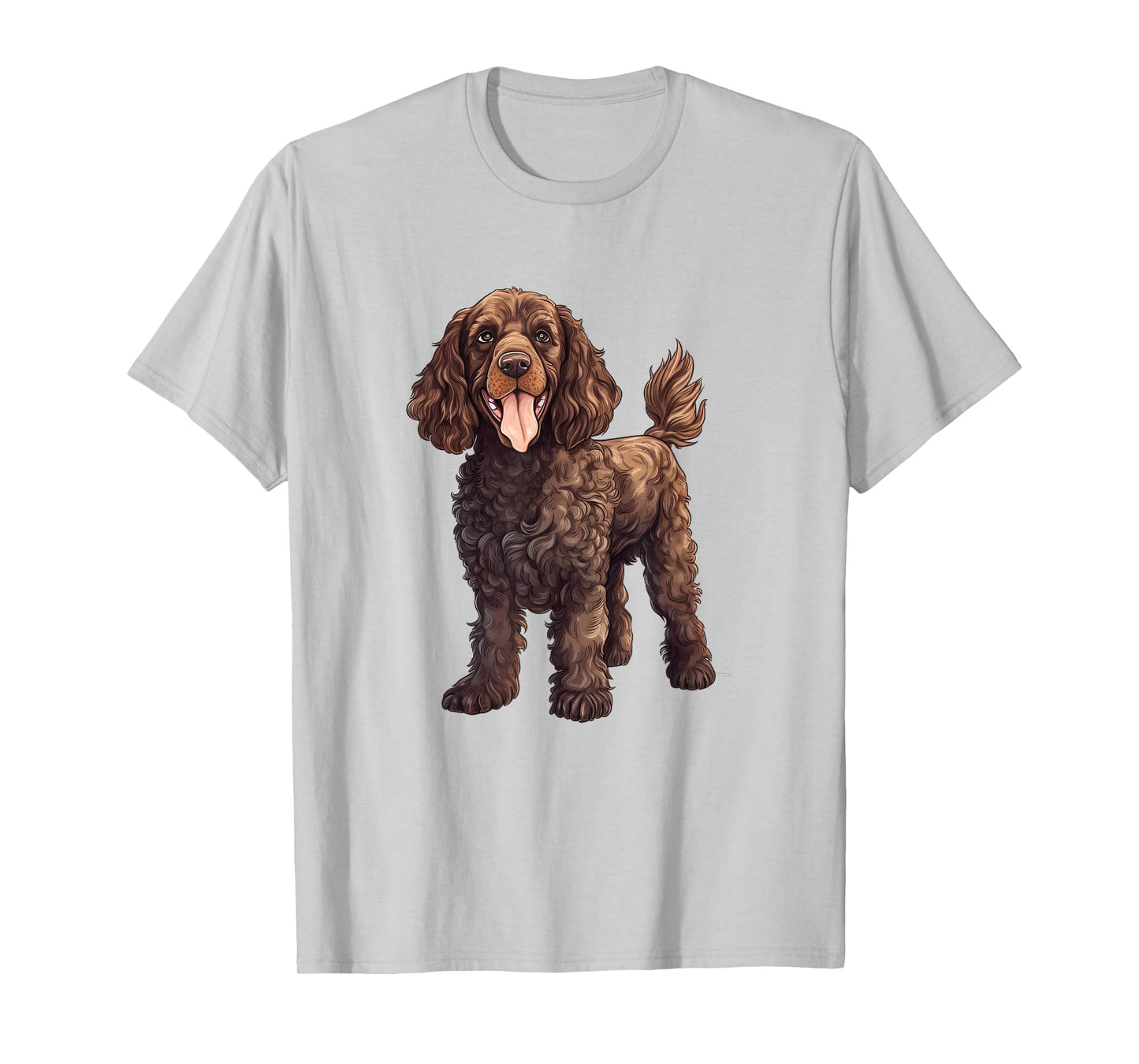 Adorable Brown Spaniel Illustration Design T-Shirt
