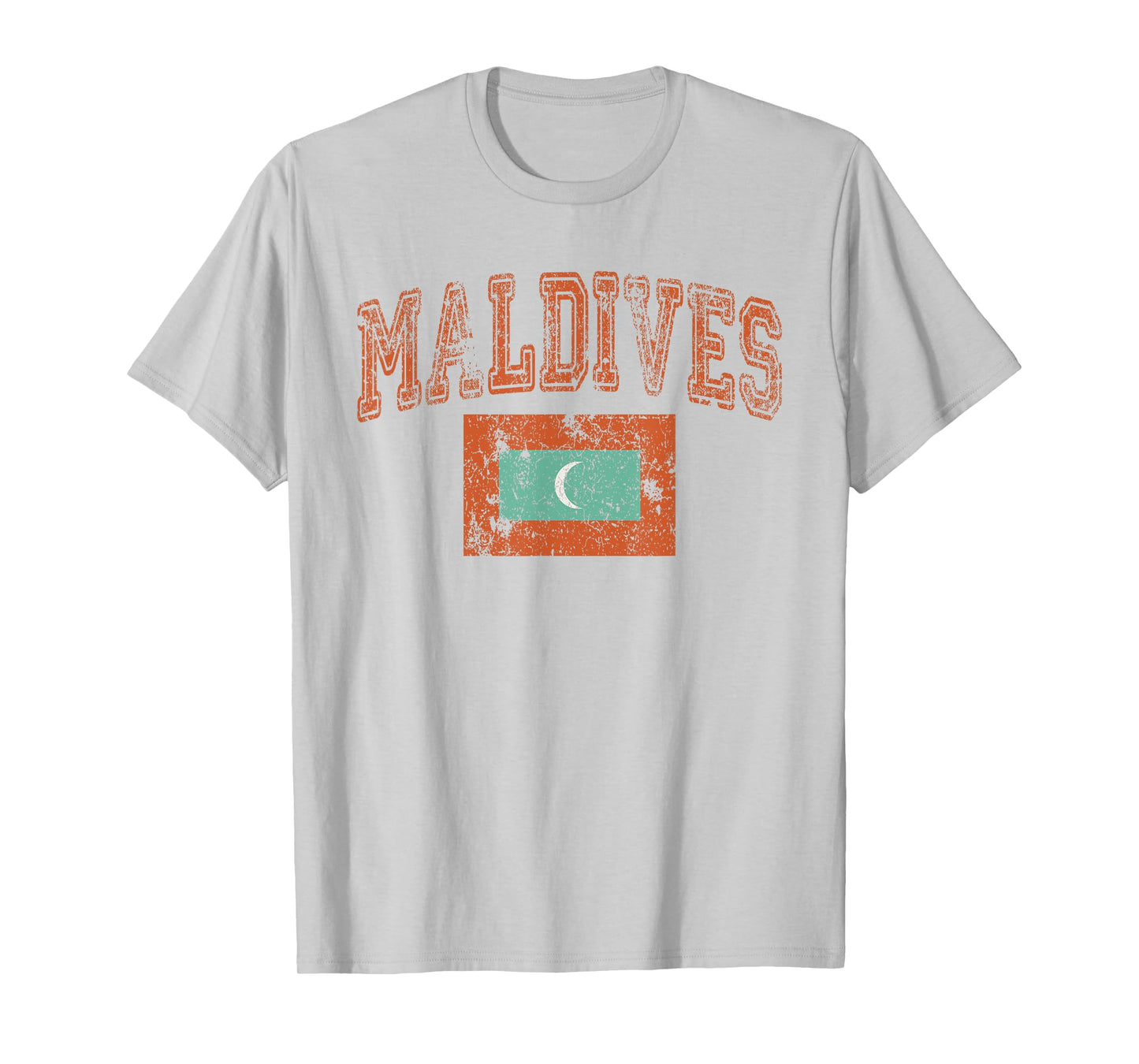 Vintage Retro Faded Maldives Flag T-Shirt