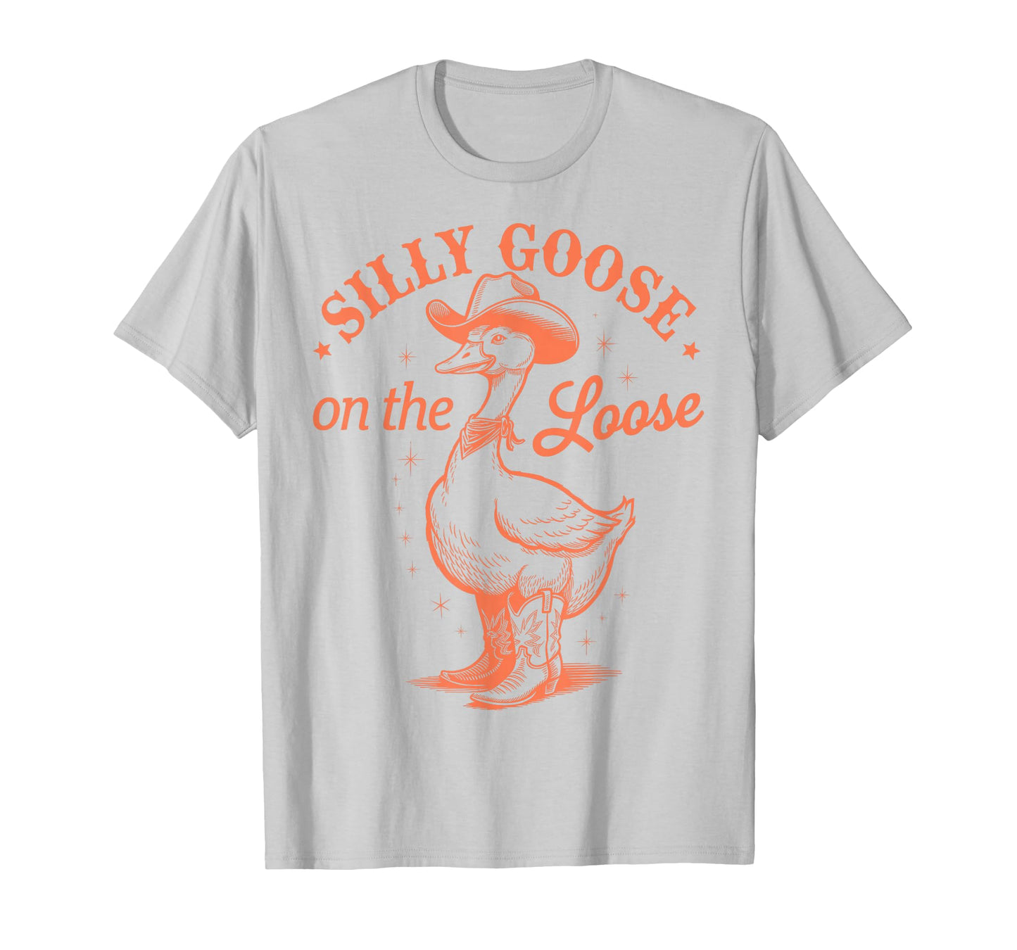 Silly Goose on the Loose Funny Cowboy Western Retro T-Shirt