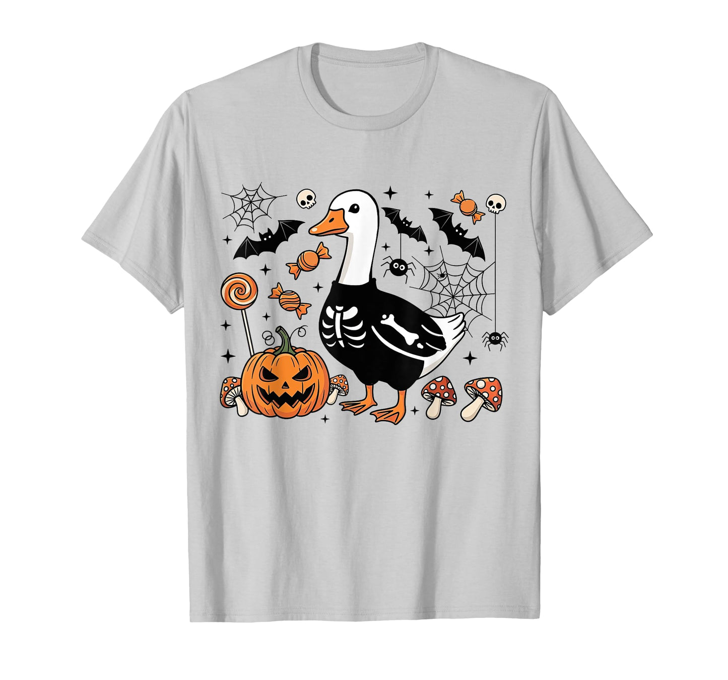 Halloween Silly-Goose Spooky Season Honking Jack-O-Lantern T-Shirt