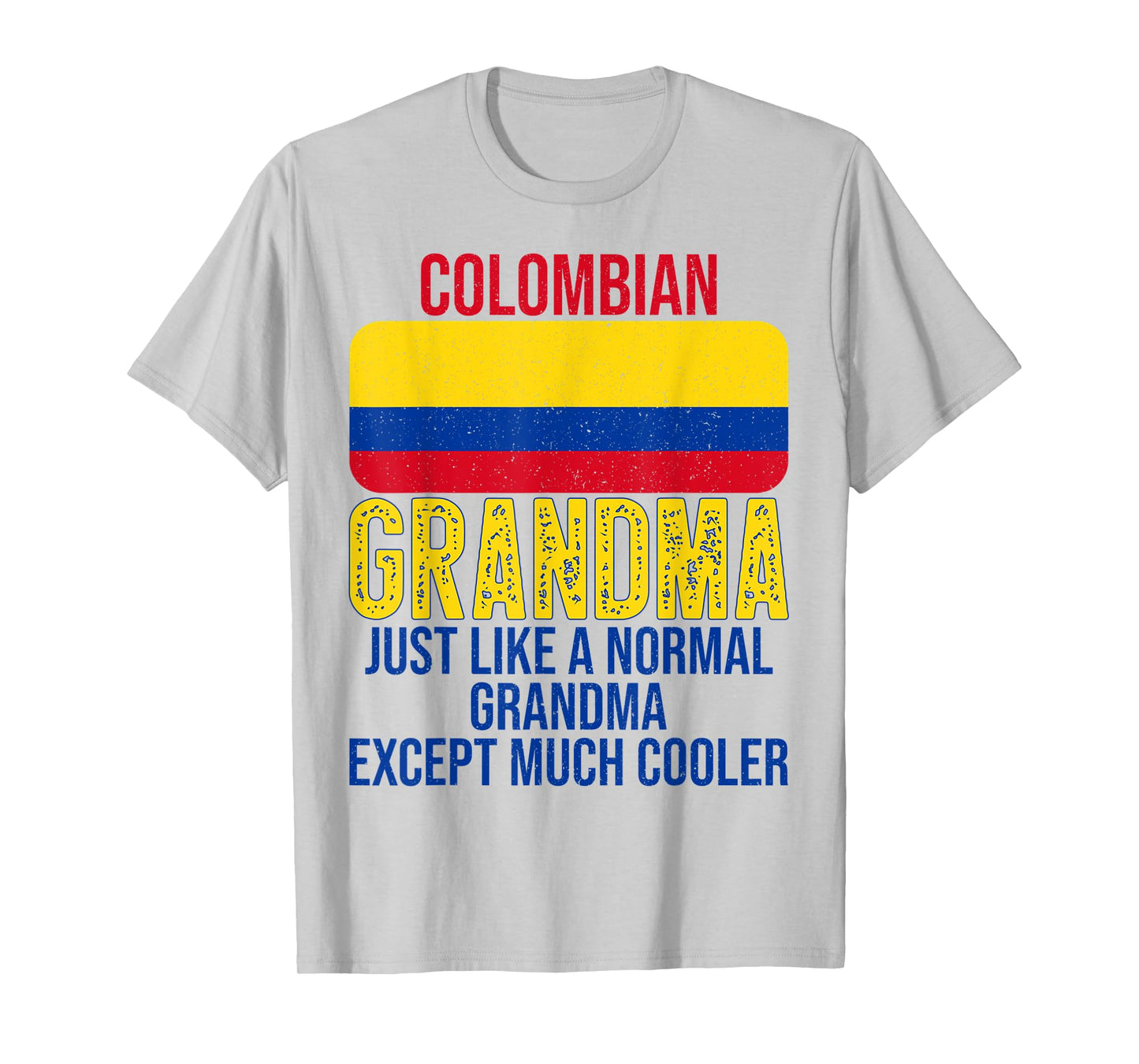 Vintage Colombian Grandma Colombia Flag for Mother's Day T-Shirt