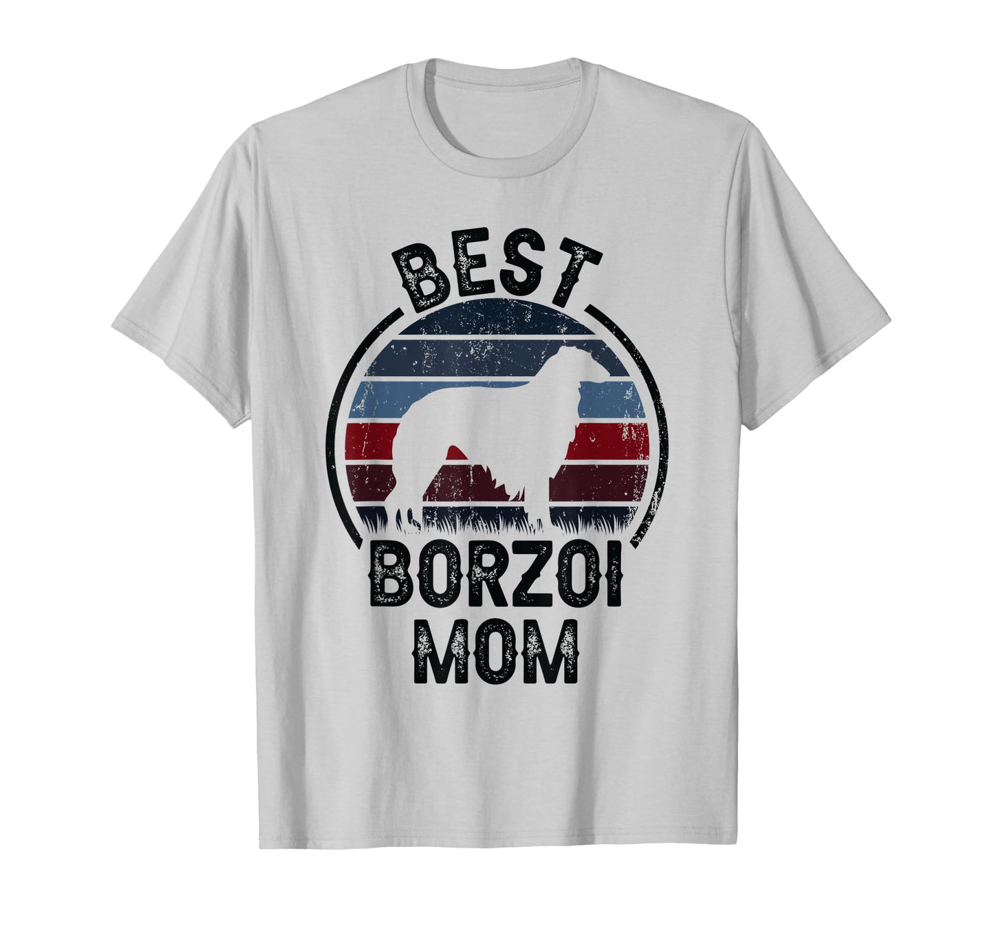 Best Dog Mother Mom - Vintage Borzoi T-Shirt