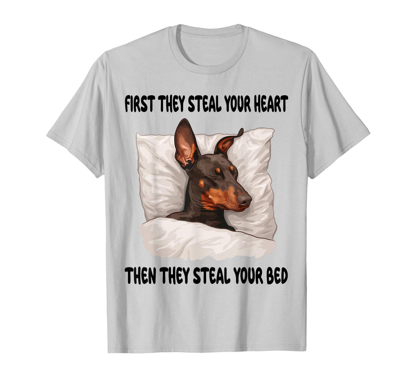 Doberman Pinscher Sleeping Pajamas Nightgown T-Shirt