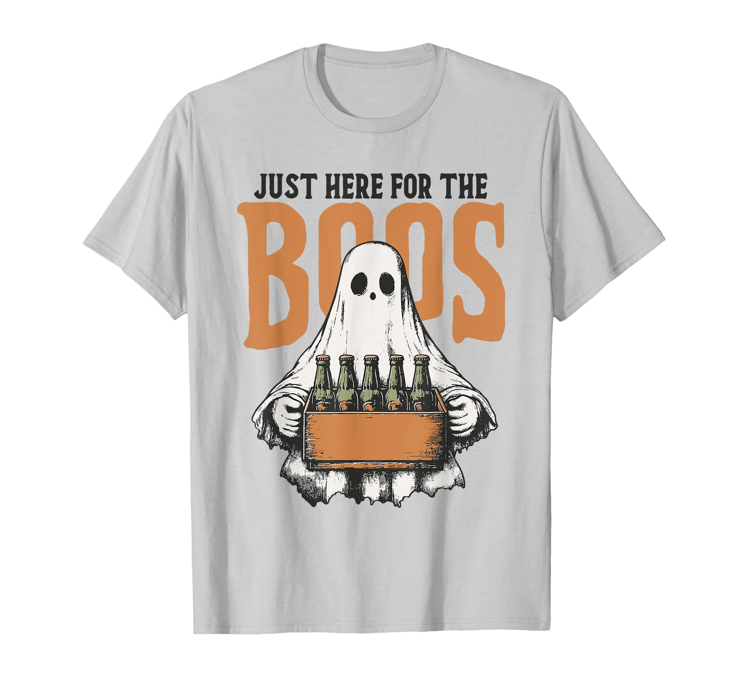 Just Here For The Boos Funny Halloween Ghost Beer Lover T-Shirt