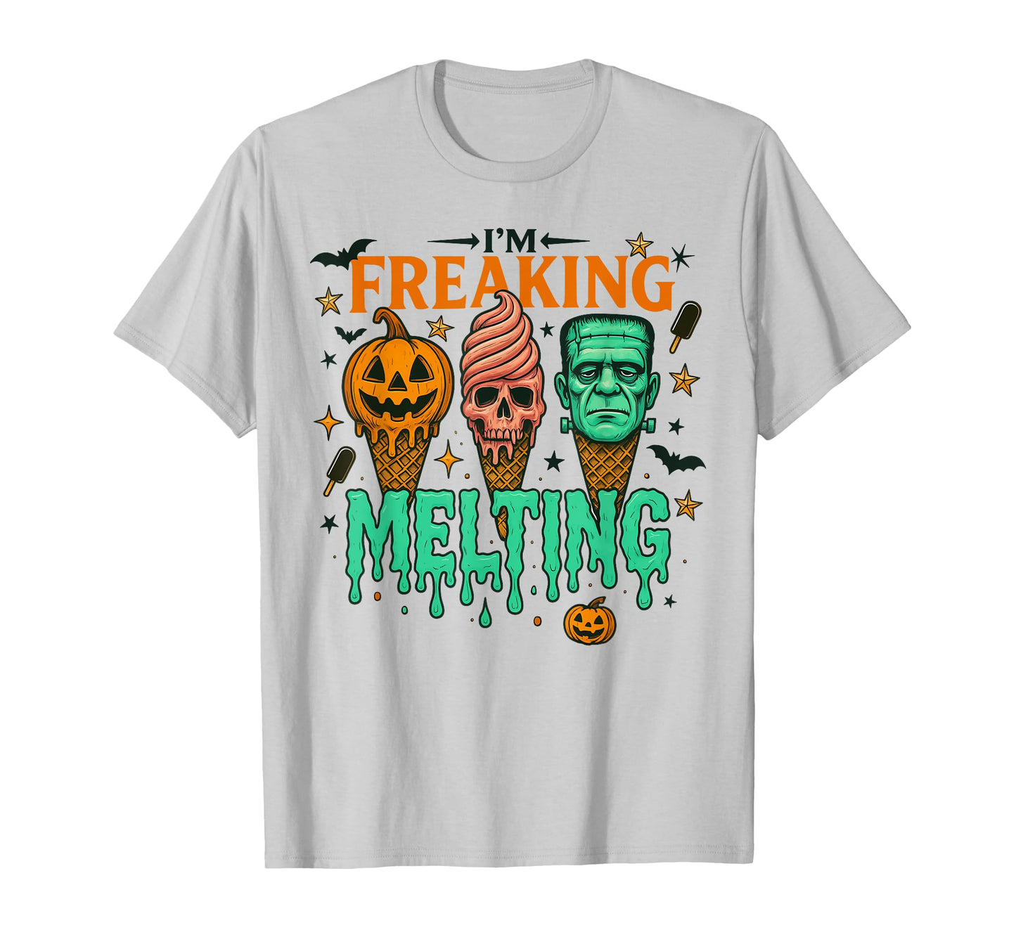 I'm Freaking Melting Funny Halloween Ice Cream T-Shirt