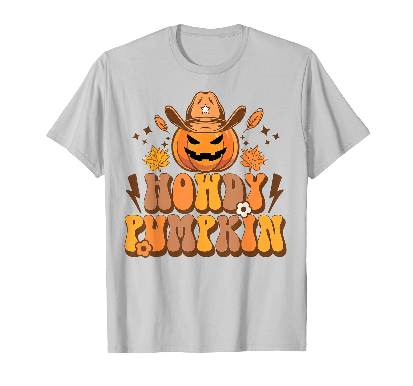 Howdy Pumpkin Retro Fall Autumn Western Halloween Women T-Shirt