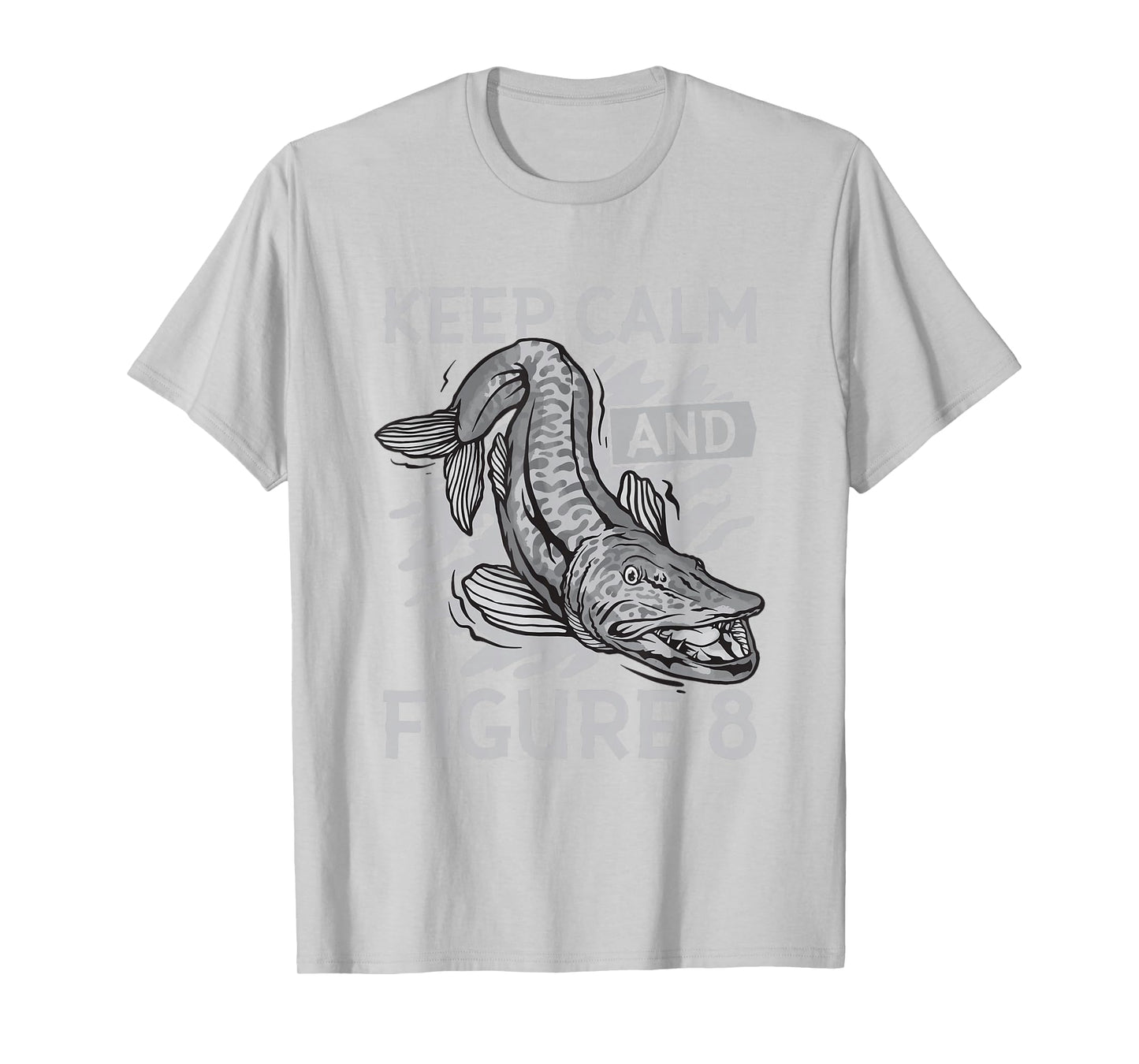Muskie Fishing Musky Keep Calm and Figure Eight T-Shirt