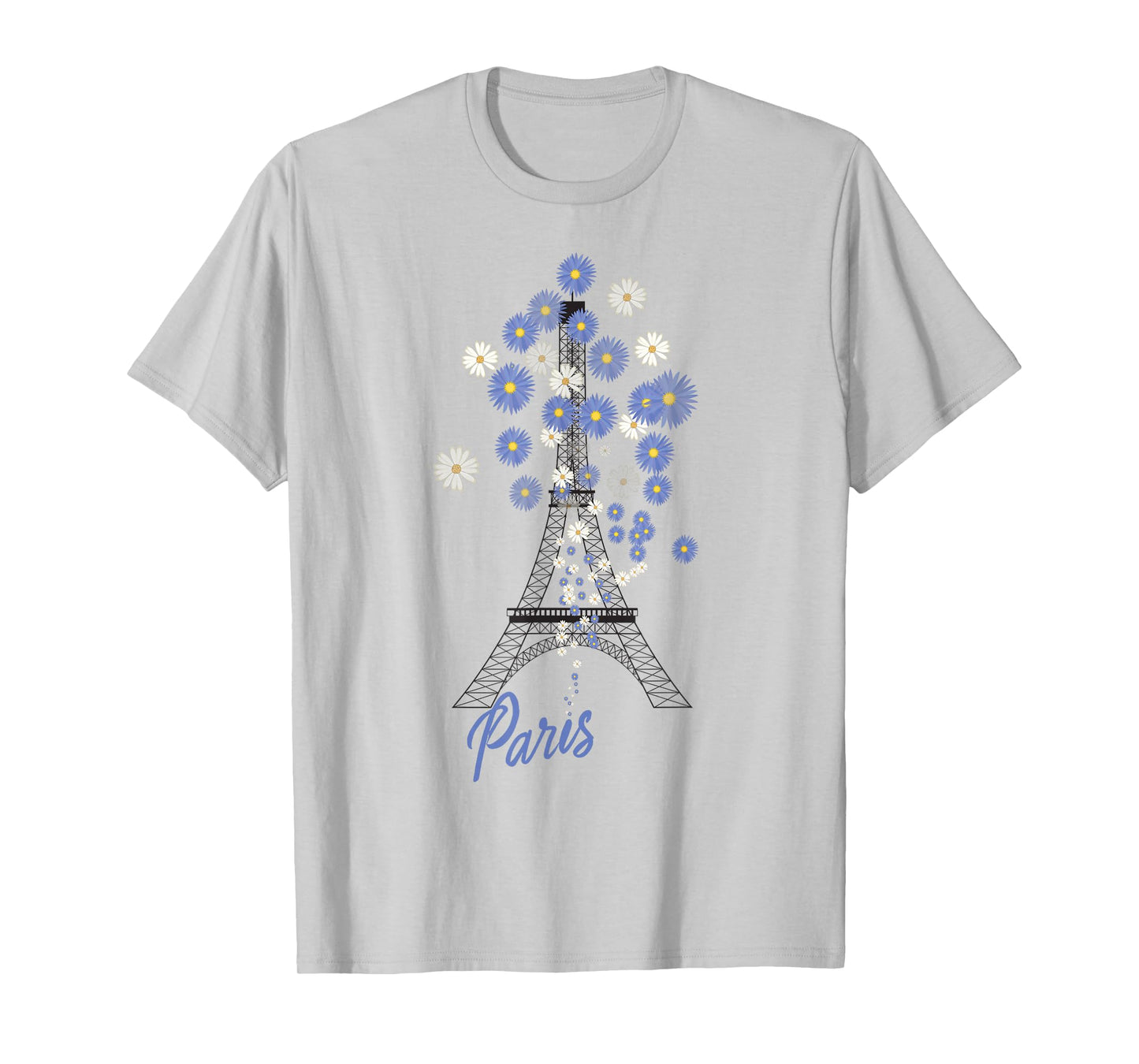 Paris Eiffel Tower France Love Parisian Home Flowers T-Shirt