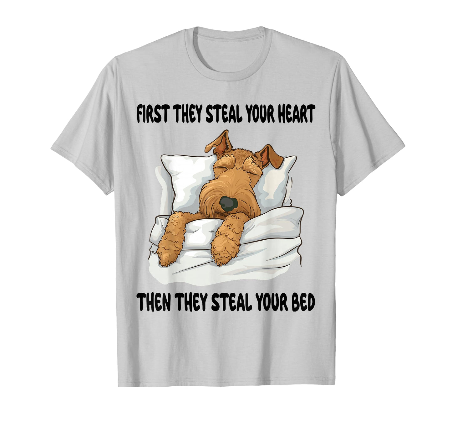 Airedale Terrier Sleeping Pajamas Nightgown T-Shirt