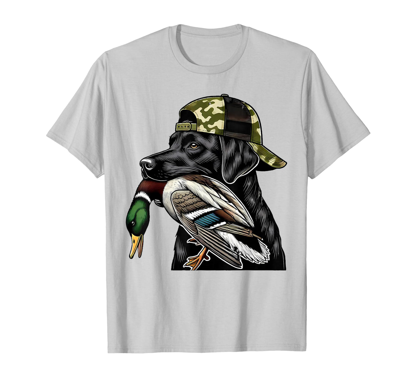 Labrador Hunting Dog with Duck Hello Hunting Season T-Shirt