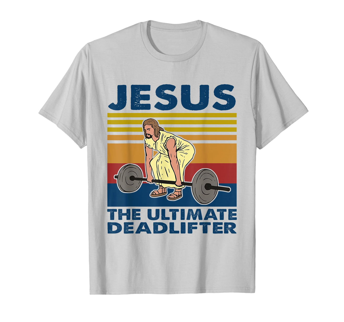 Jesus The Ultimate Deadlifter Funny Retro Vintage GYM T-Shirt