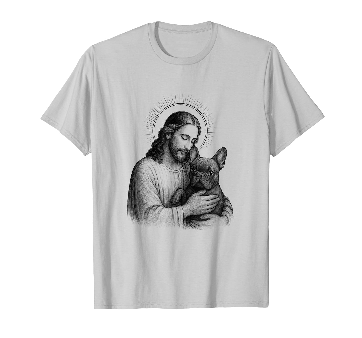 Jesus & French Bulldog Lover Christian Frenchie Dog Mom Men Women T-Shirt