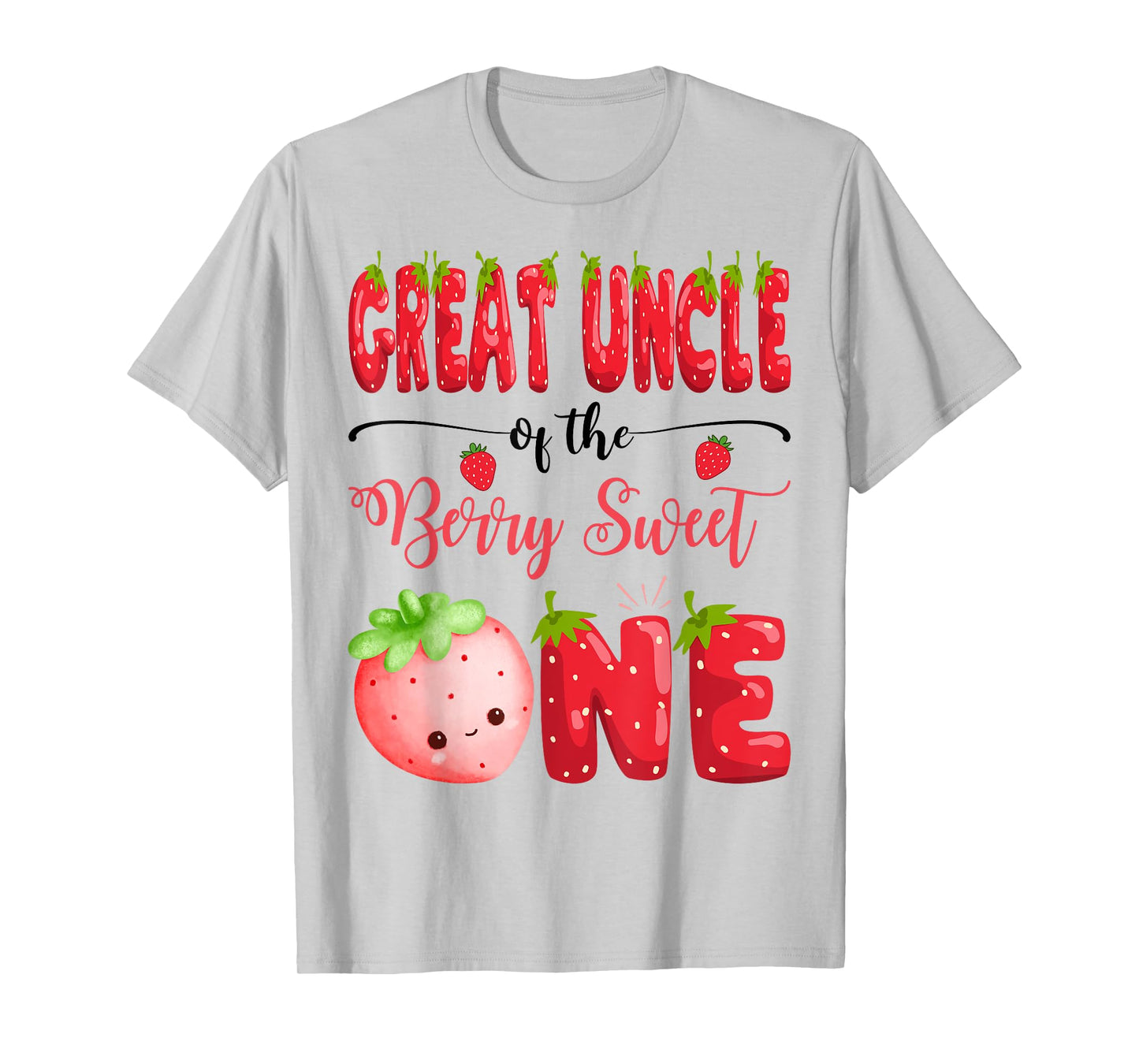 Great Uncle Of The Berry Sweet One Birthday Girl Strawberry T-Shirt