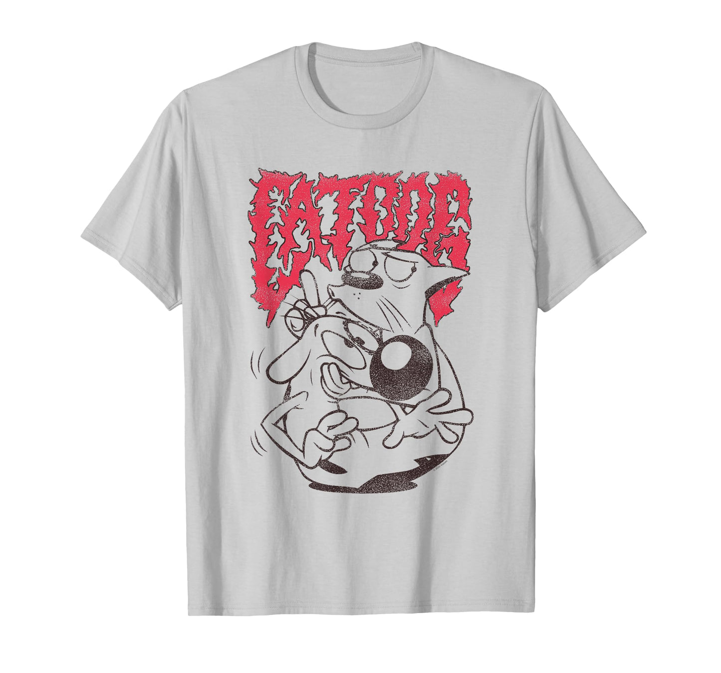 CatDog Heavy Metal Logo Cartoon T-Shirt