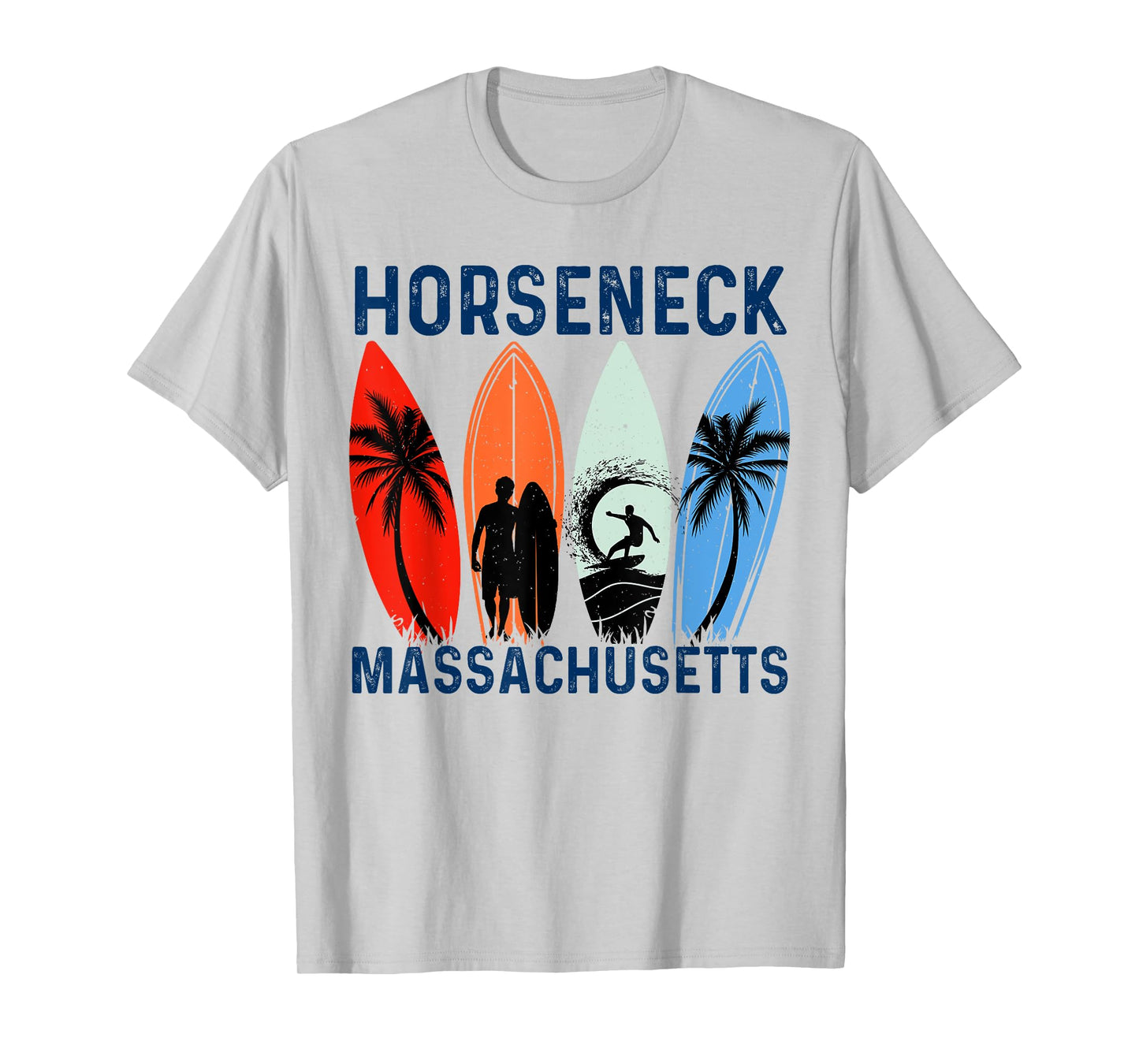 Retro Massachusetts Horseneck Surfing Beach T-Shirt