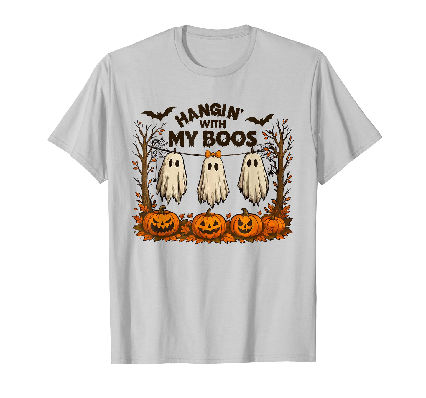 Funny Hanging Ghosts Halloween Cute Hanging With My Boos T-Shirt