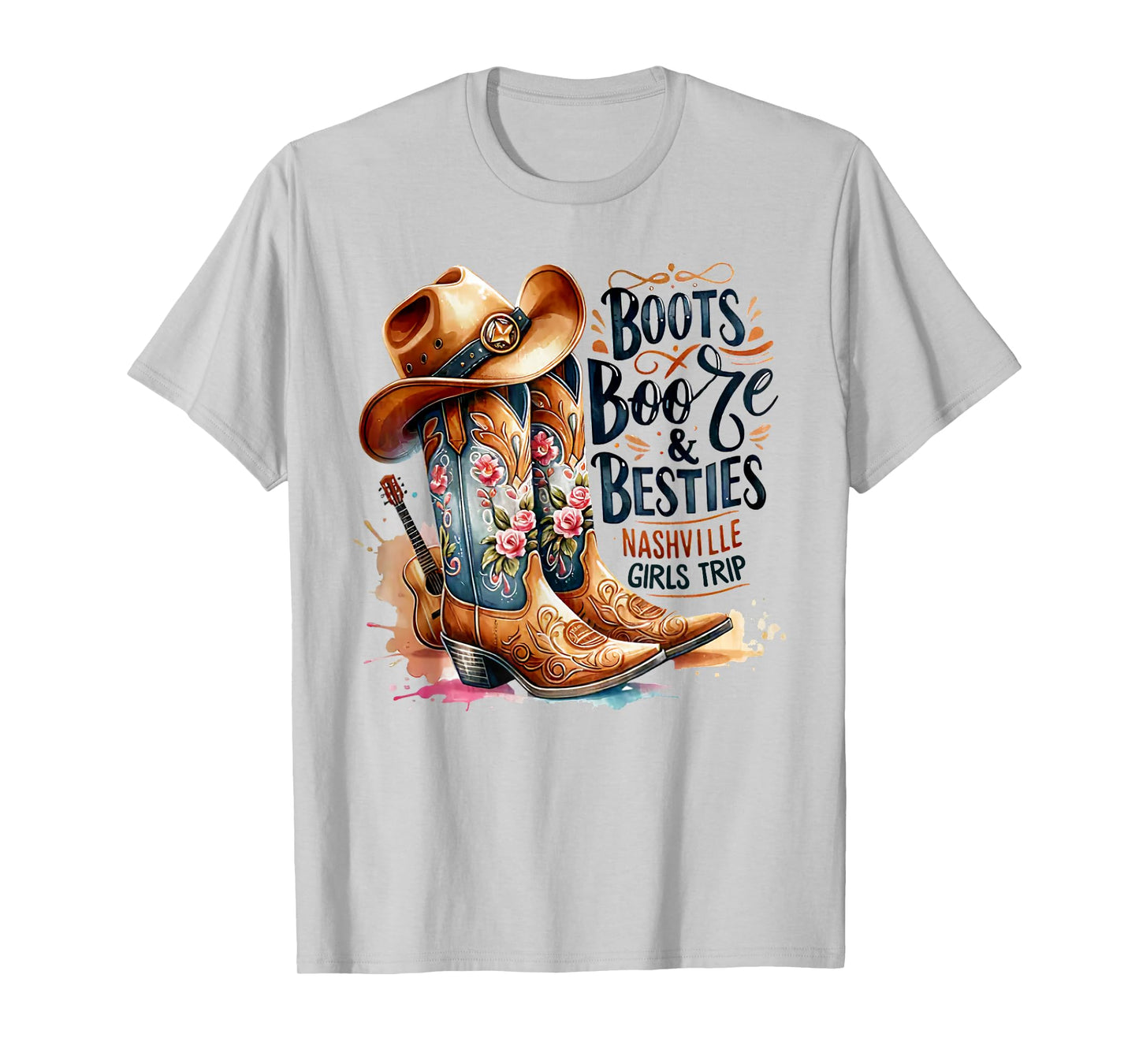 Girls Trip Nashville 2025 Weekend Boots Booze & Besties T-Shirt