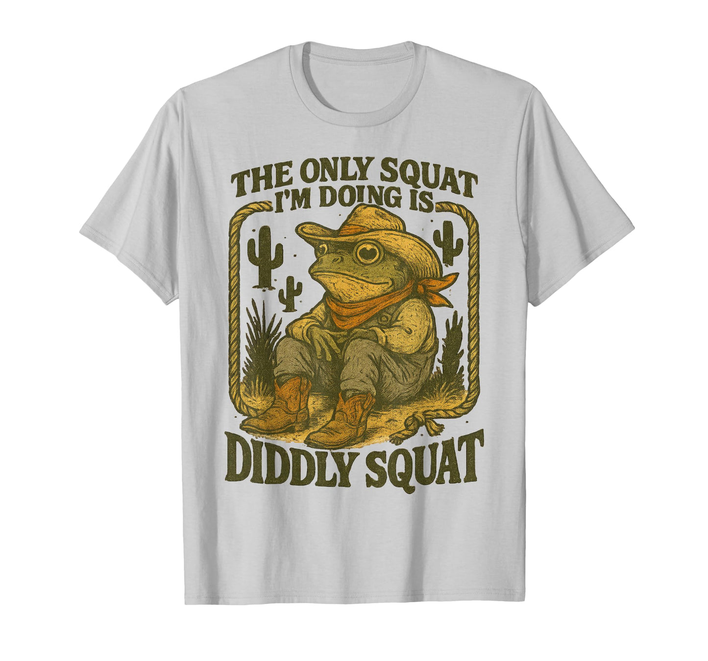 The Only Squad I'm Doing is Diddly Squad Funny Western Frog T-Shirt