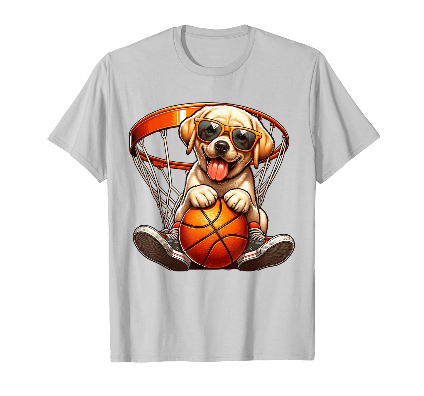 Dog Playing Basketball Costume Sports Lovers Dogs Player T-Shirt for Men Women Kids