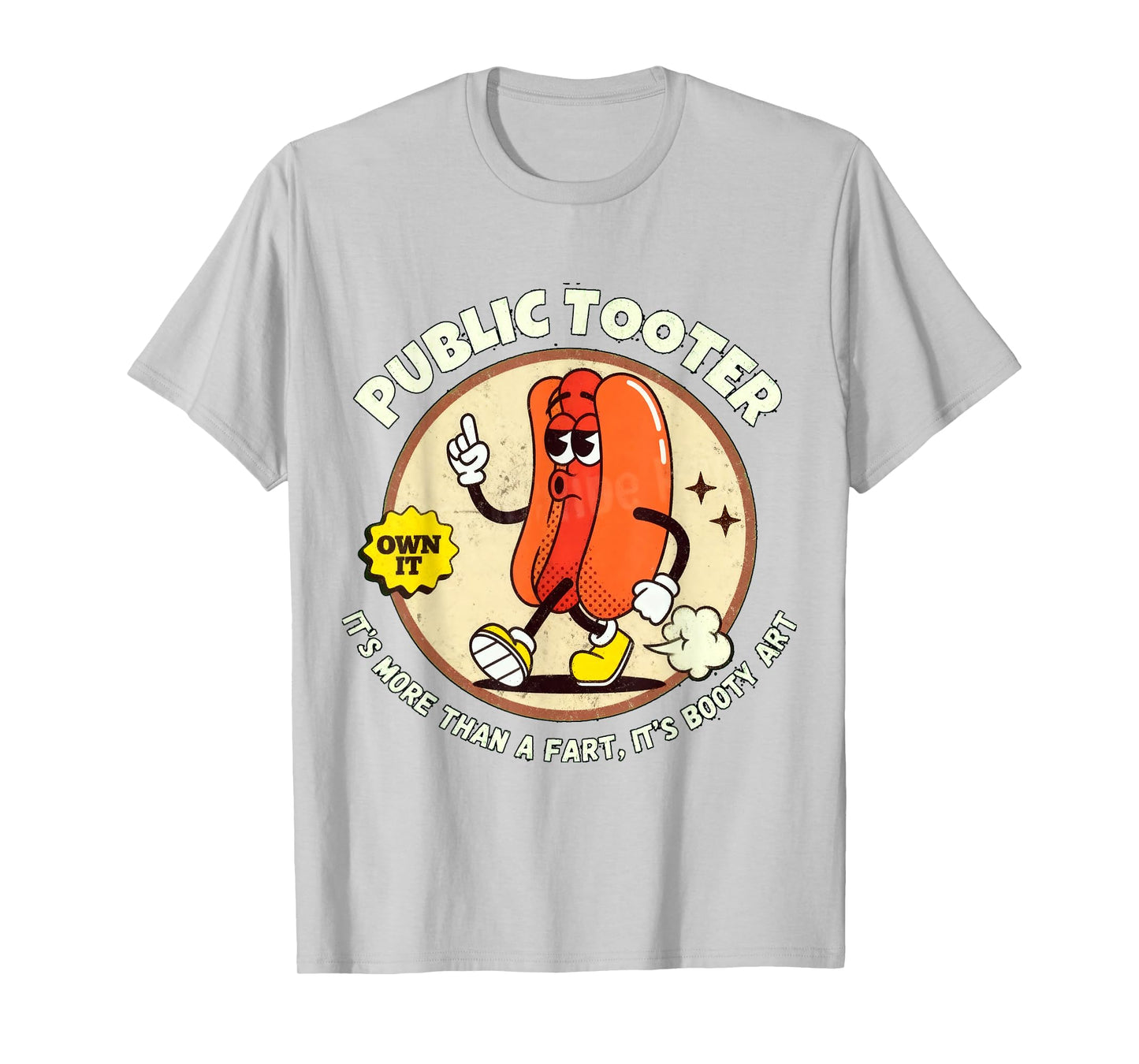 Public Tooter Inappropriate 90s Retro Fart T Funny Gag Gift T-Shirt