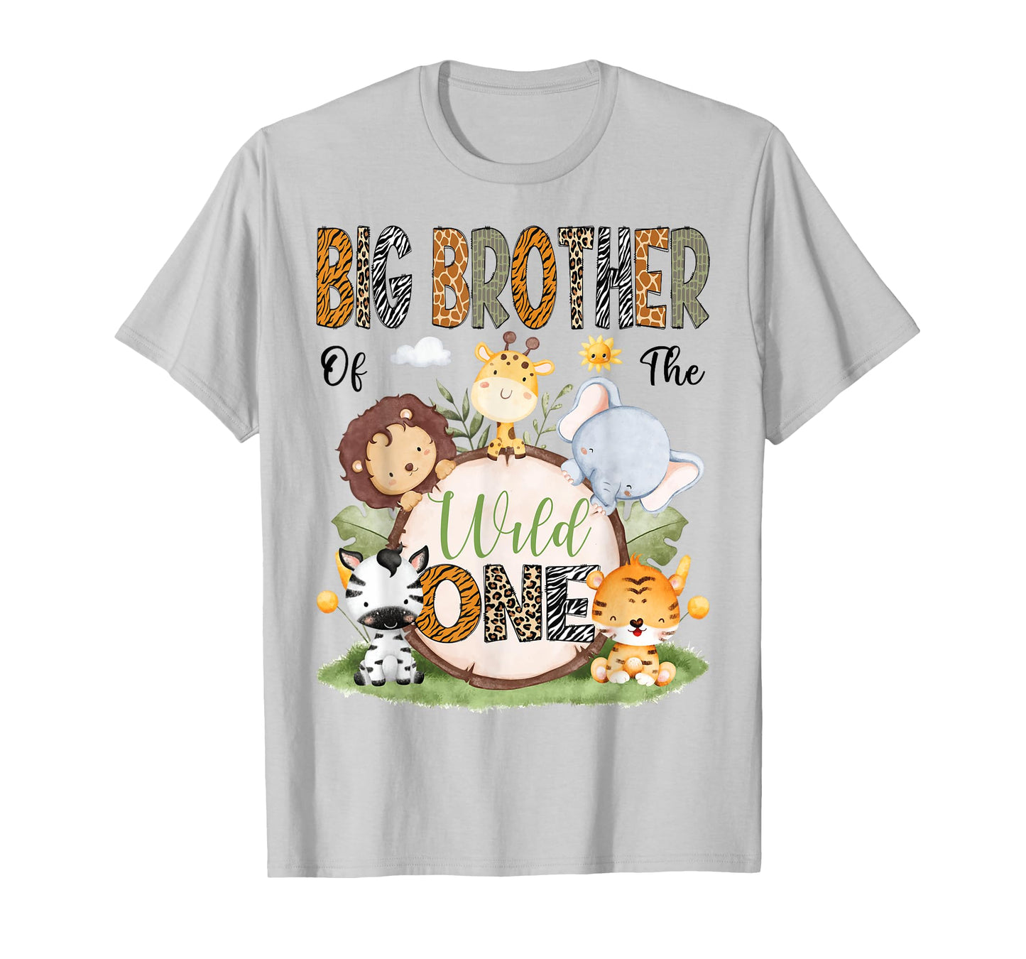 Big Brother Of The Wild One 1St Birthday Boy Safari Lover T-Shirt