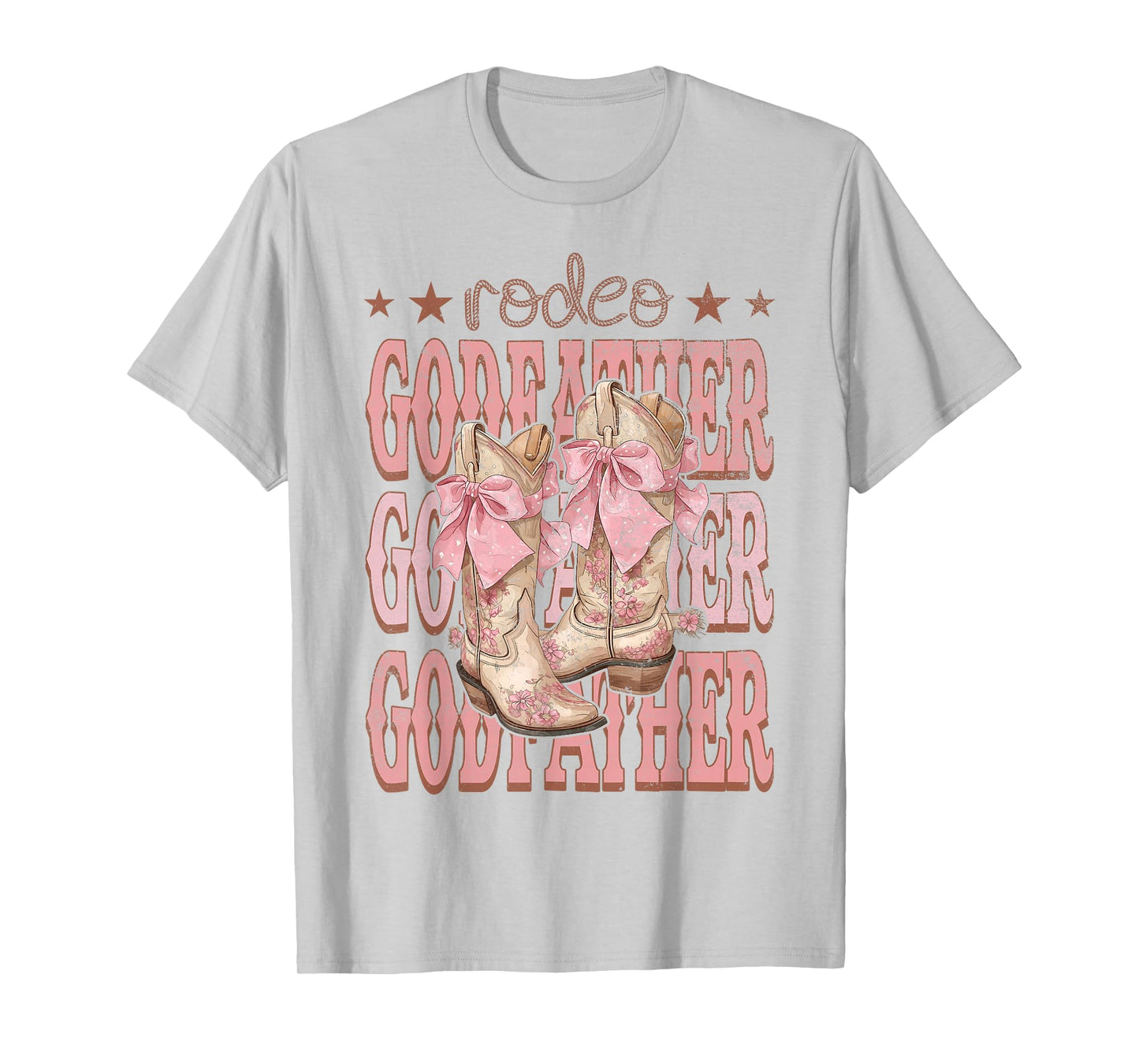 Rodeo GodFather Pink Boots Coquette Cow-Girl Birthday Party T-Shirt