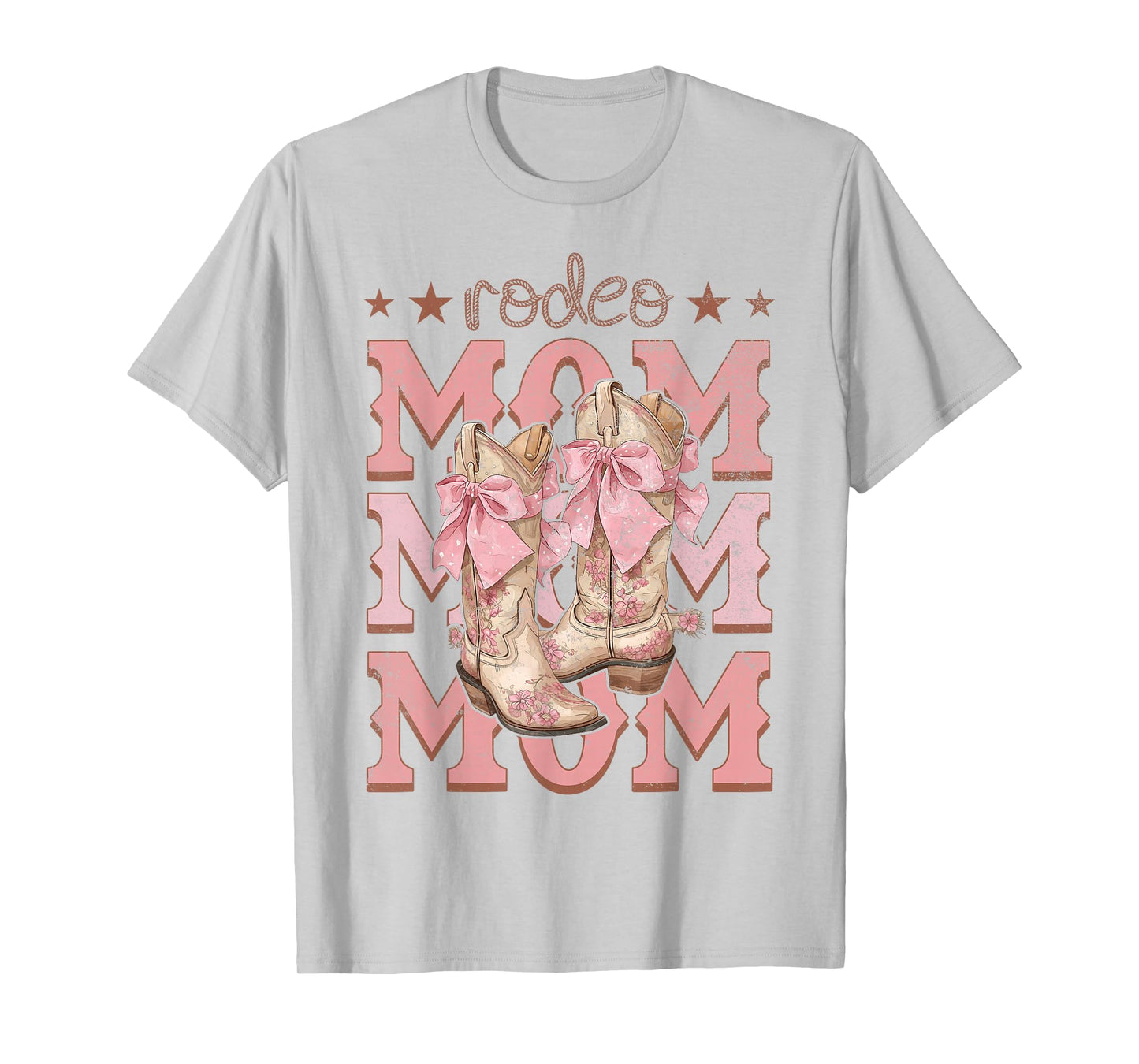 Rodeo Mom Pink Boots Coquette Cow-Girl Birthday Party T-Shirt