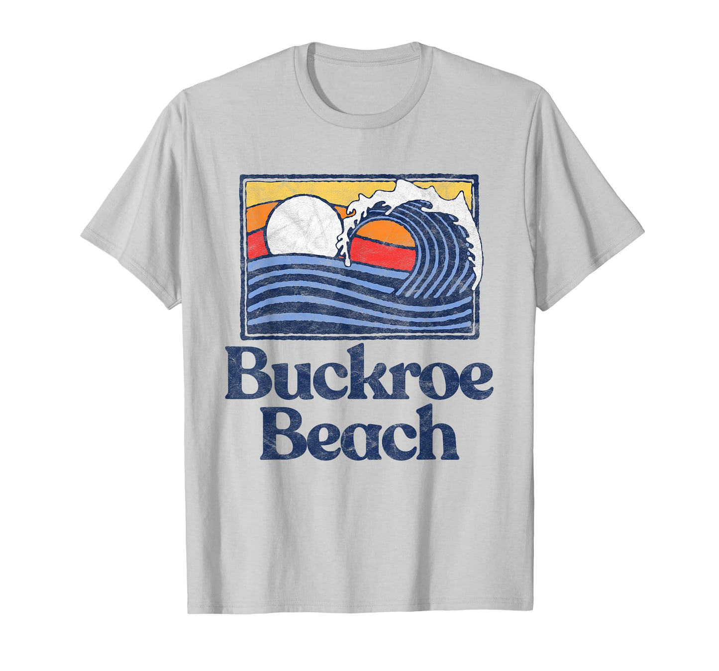 Buckroe Beach Retro Surfer Vintage Beach & Wave Graphic T-Shirt