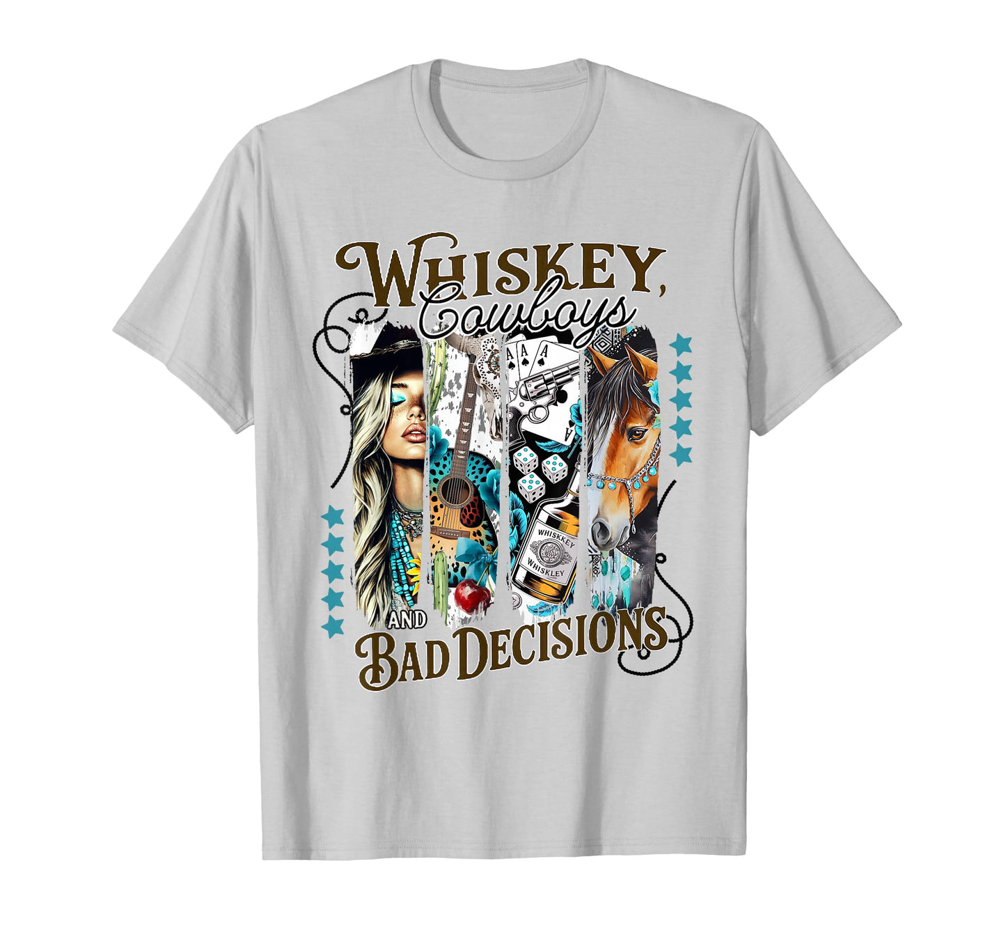Brushstroke Western Country Music Cowgirl T-Shirt