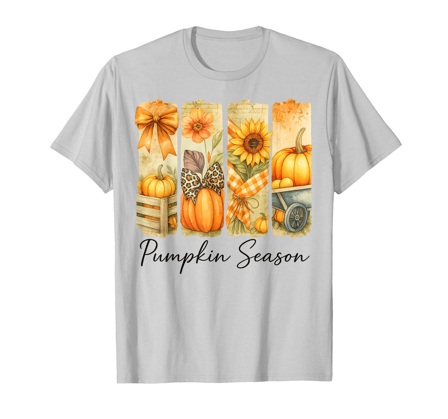Pumpkin Season Boho Pumpkin Floral Thanksgiving Fall Vibes T-Shirt
