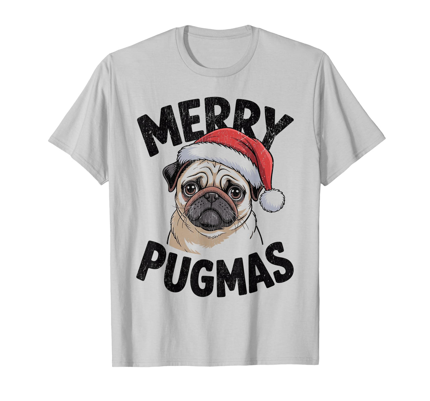 Merry Pugmas Christmas Dog Santa Pug Xmas T-Shirt