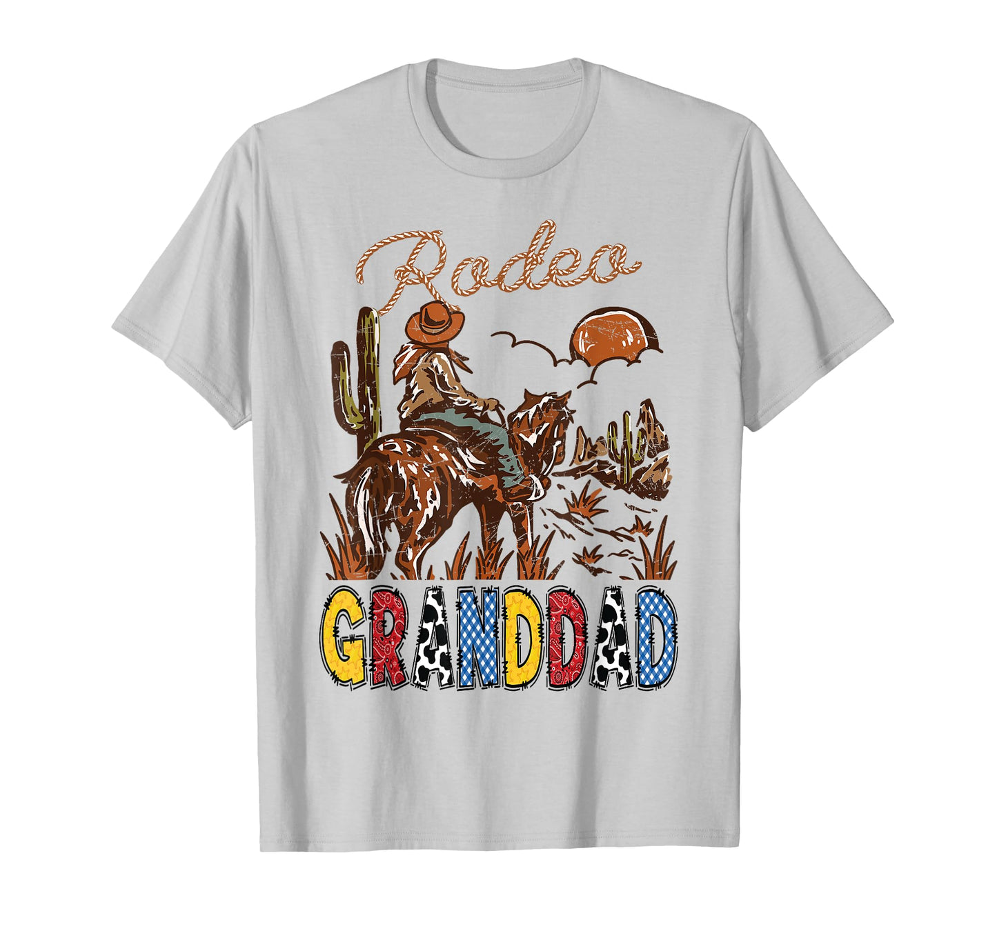 Rodeo Granddad Cowboy Western Birthday Boy Matching T-Shirt