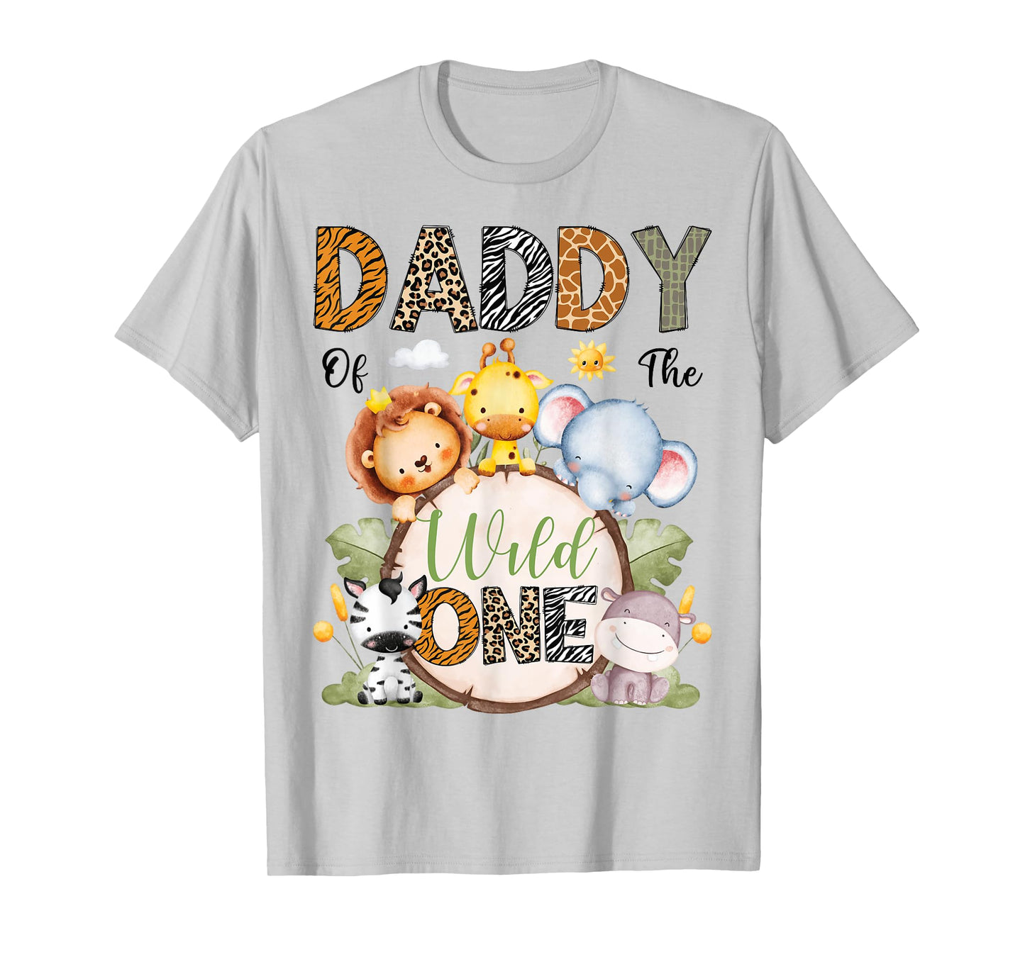 Daddy Of The Wild One 1St Birthday Boy Safari Animals T-Shirt