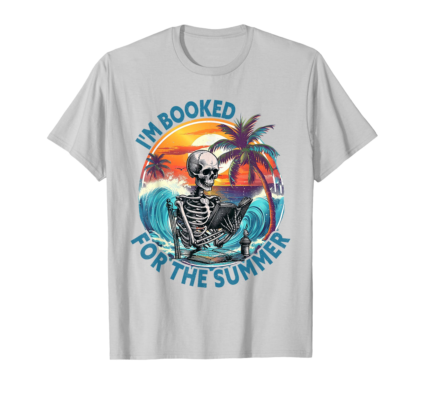 I'm Booked For Summer Book Reader Librarian Vacation Vintage T-Shirt